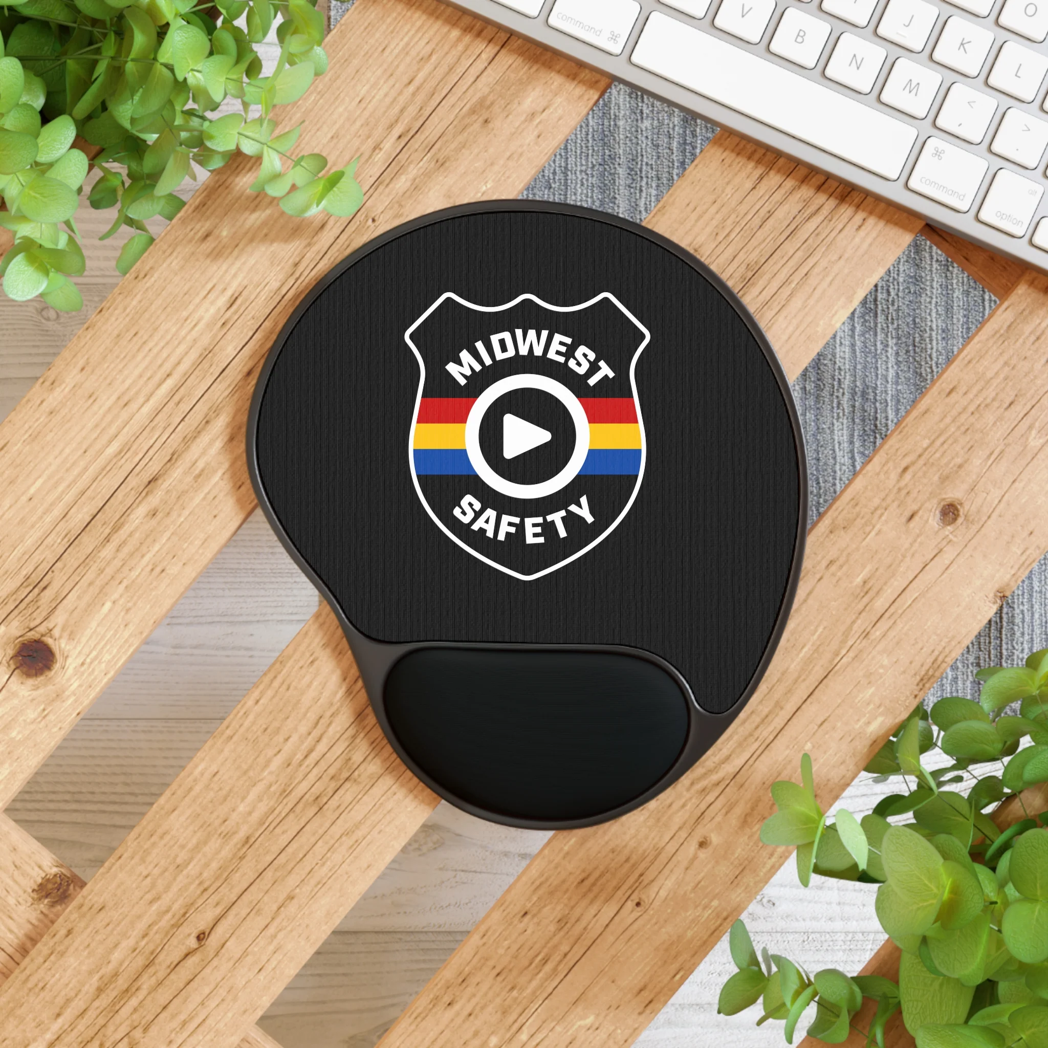 Copy of Ergonomic Mouse Pad with Wrist Rest - Midwest Safety Logo Design - Image 4