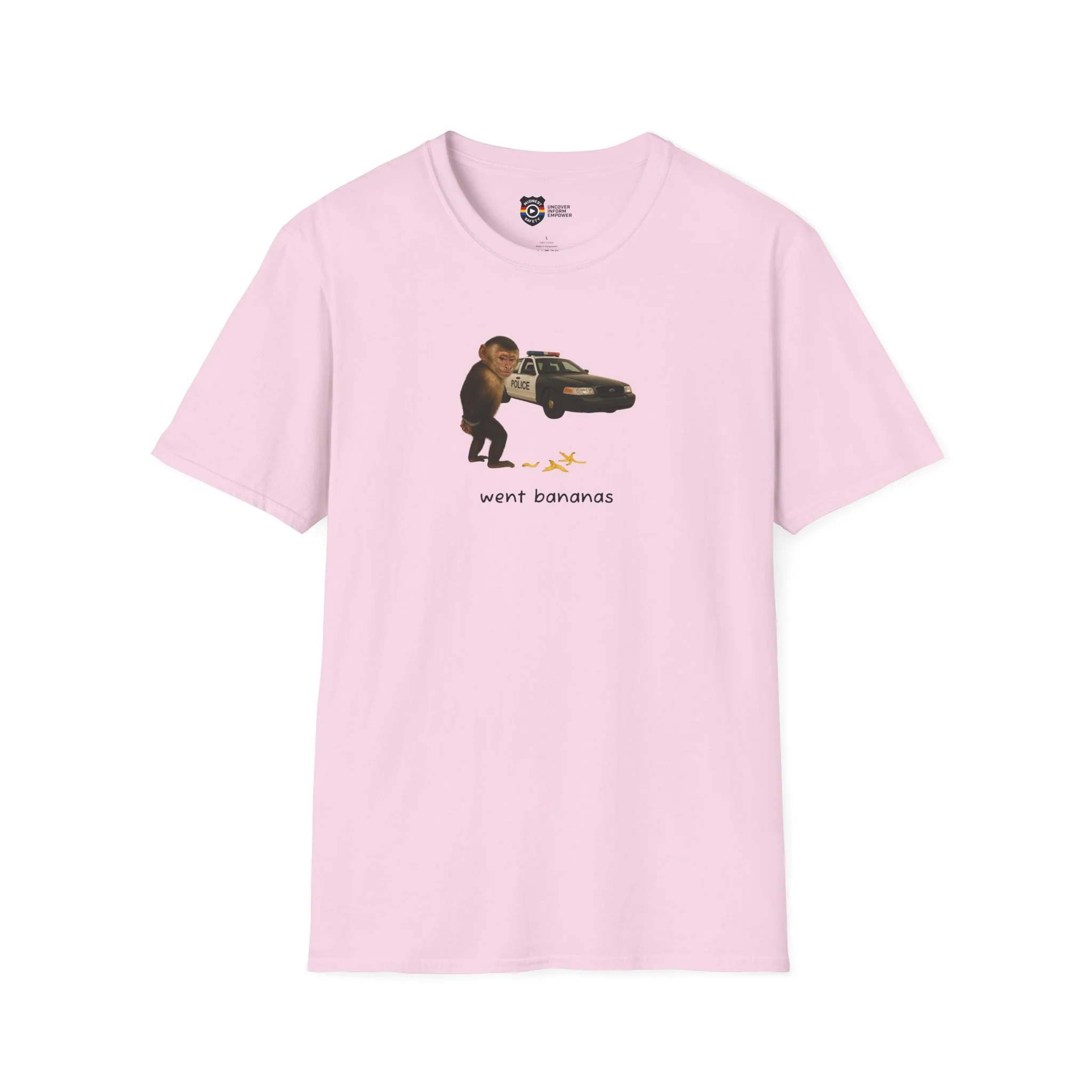Went Bananas Unisex Softstyle Police Silly T-Shirt - Fun & Quirky Graphic Tee - Image 15