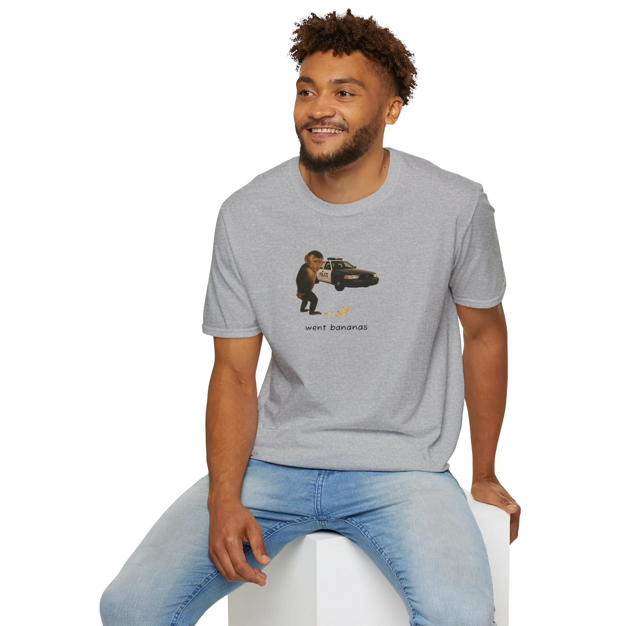 Went Bananas Unisex Softstyle Police Silly T-Shirt - Fun & Quirky Graphic Tee - Image 17