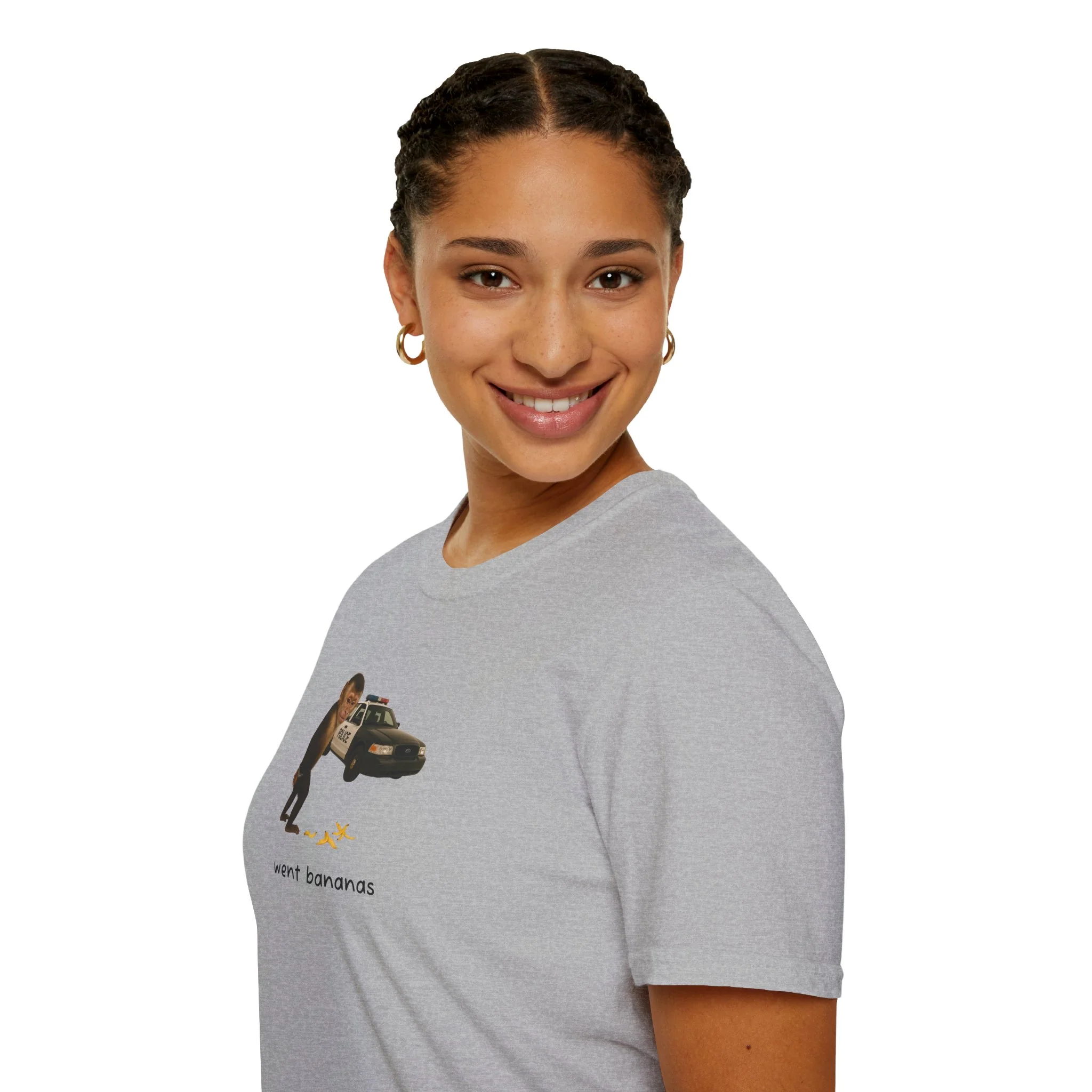 Went Bananas Unisex Softstyle Police Silly T-Shirt - Fun & Quirky Graphic Tee - Image 19