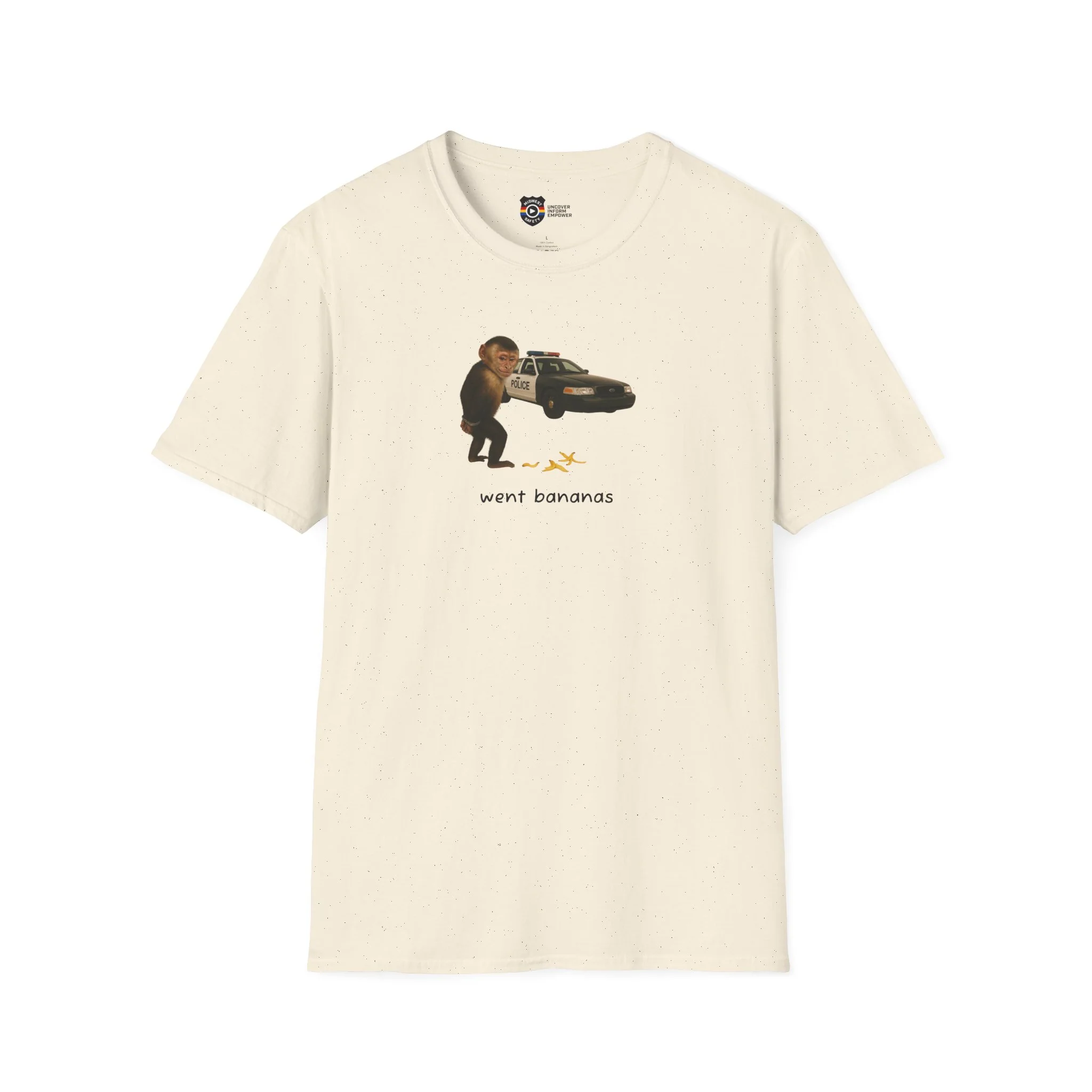 Went Bananas Unisex Softstyle Police Silly T-Shirt - Fun & Quirky Graphic Tee - Image 20