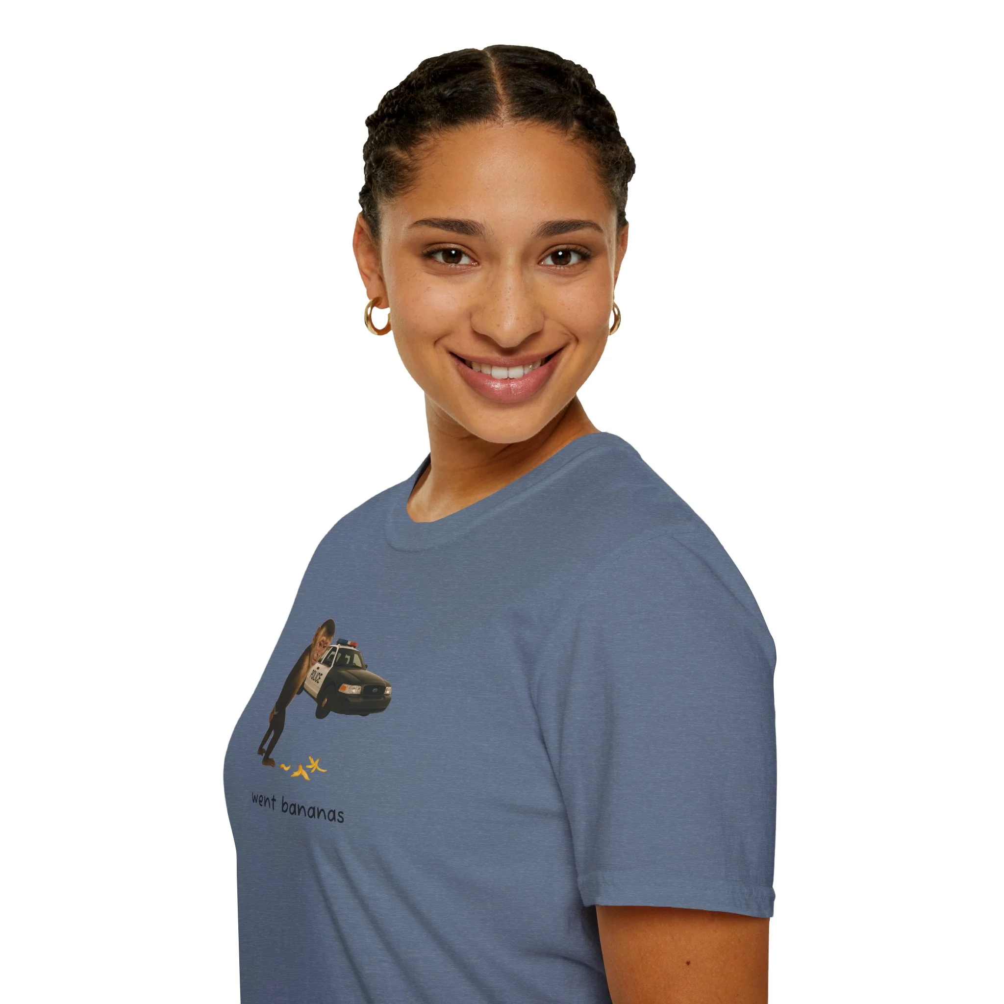 Went Bananas Unisex Softstyle Police Silly T-Shirt - Fun & Quirky Graphic Tee - Image 39