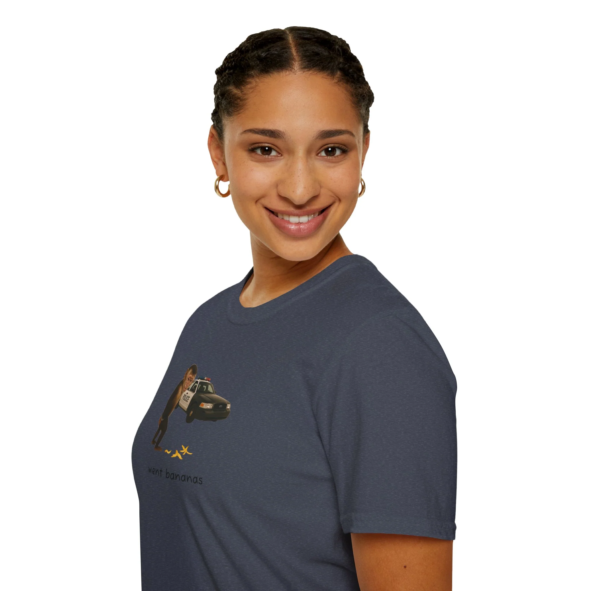 Went Bananas Unisex Softstyle Police Silly T-Shirt - Fun & Quirky Graphic Tee - Image 43