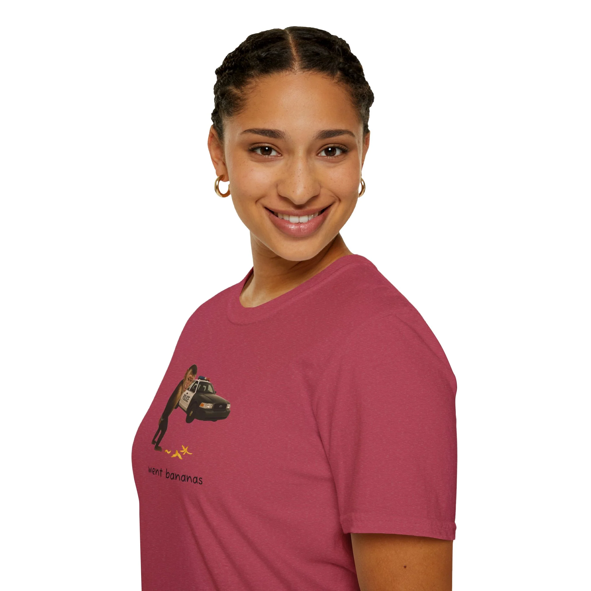 Went Bananas Unisex Softstyle Police Silly T-Shirt - Fun & Quirky Graphic Tee - Image 51