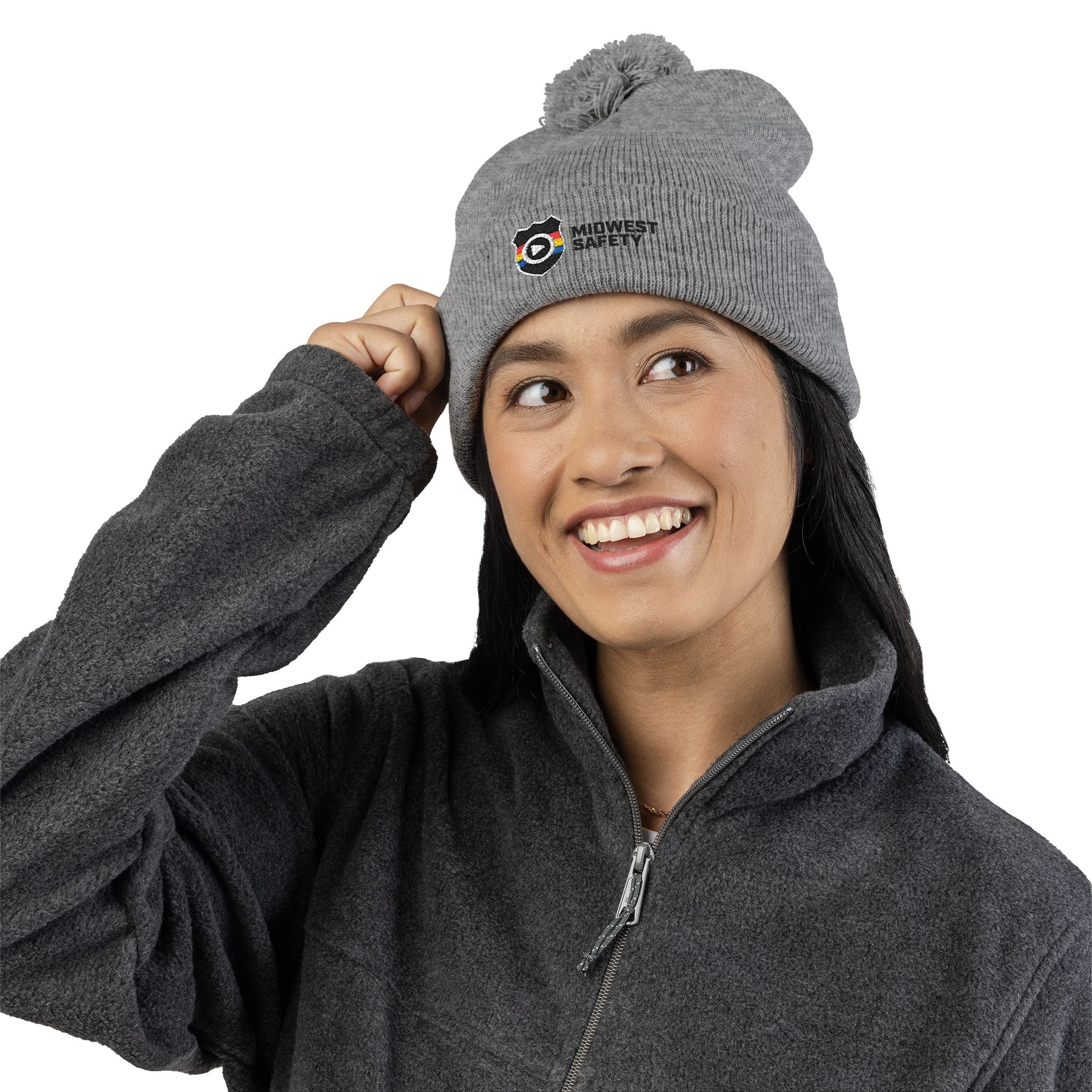 Cozy Pom-Pom Knit Cap for Winter Adventures, Warm Winter Beanie, Custom Embroidered Hat, Gift for Him and Her, Fashionable Knit Cap - Image 9