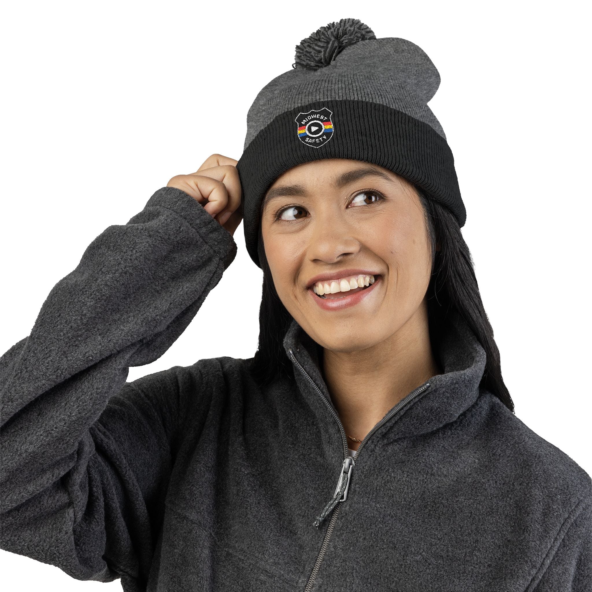 Cozy Pom-Pom Knit Cap - Stylish Winter Beanie, Holiday Gift, Warm Hat for Outdoor Activities, Beanie with Custom Embroidery - Image 26