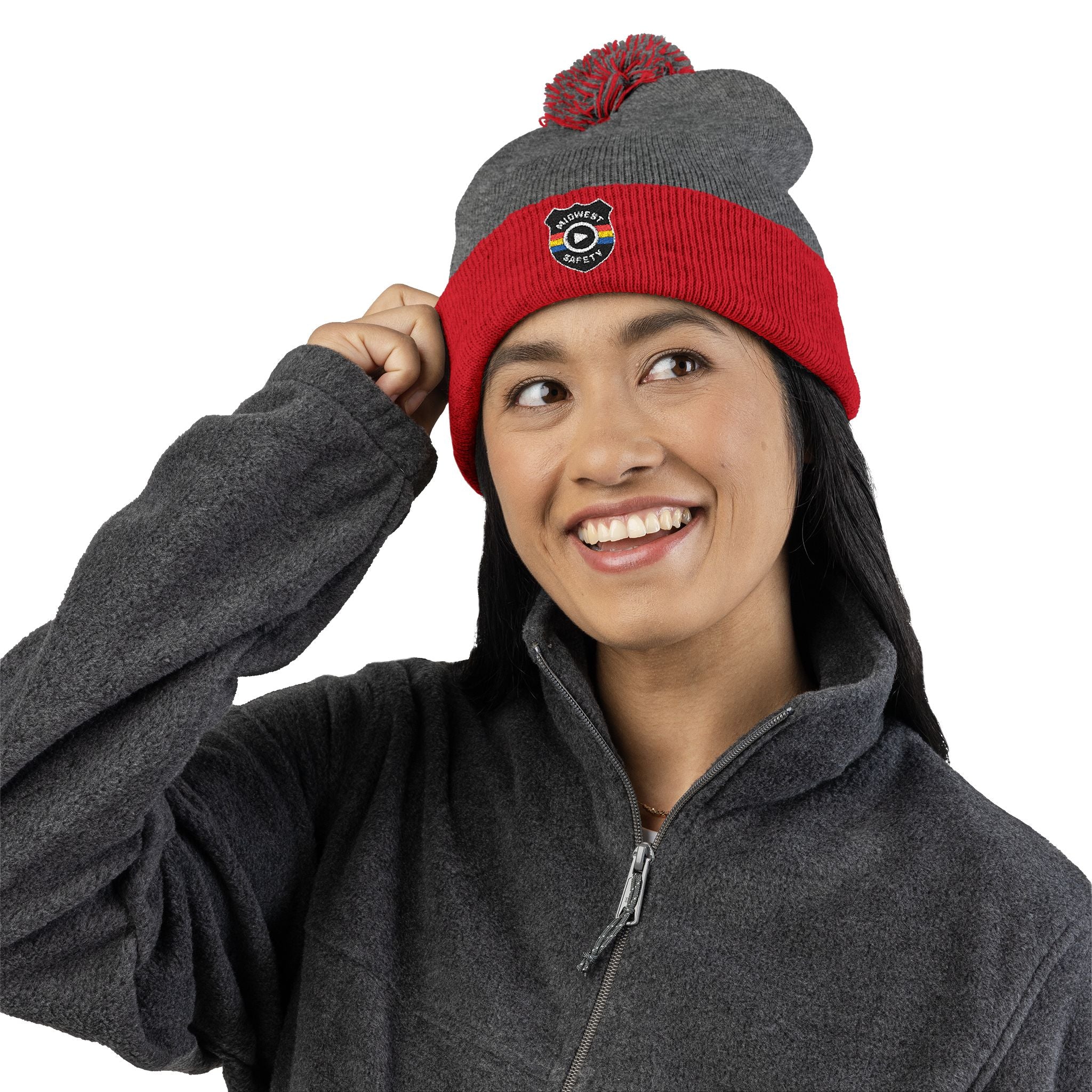 Cozy Pom-Pom Knit Cap - Stylish Winter Beanie, Holiday Gift, Warm Hat for Outdoor Activities, Beanie with Custom Embroidery - Image 38