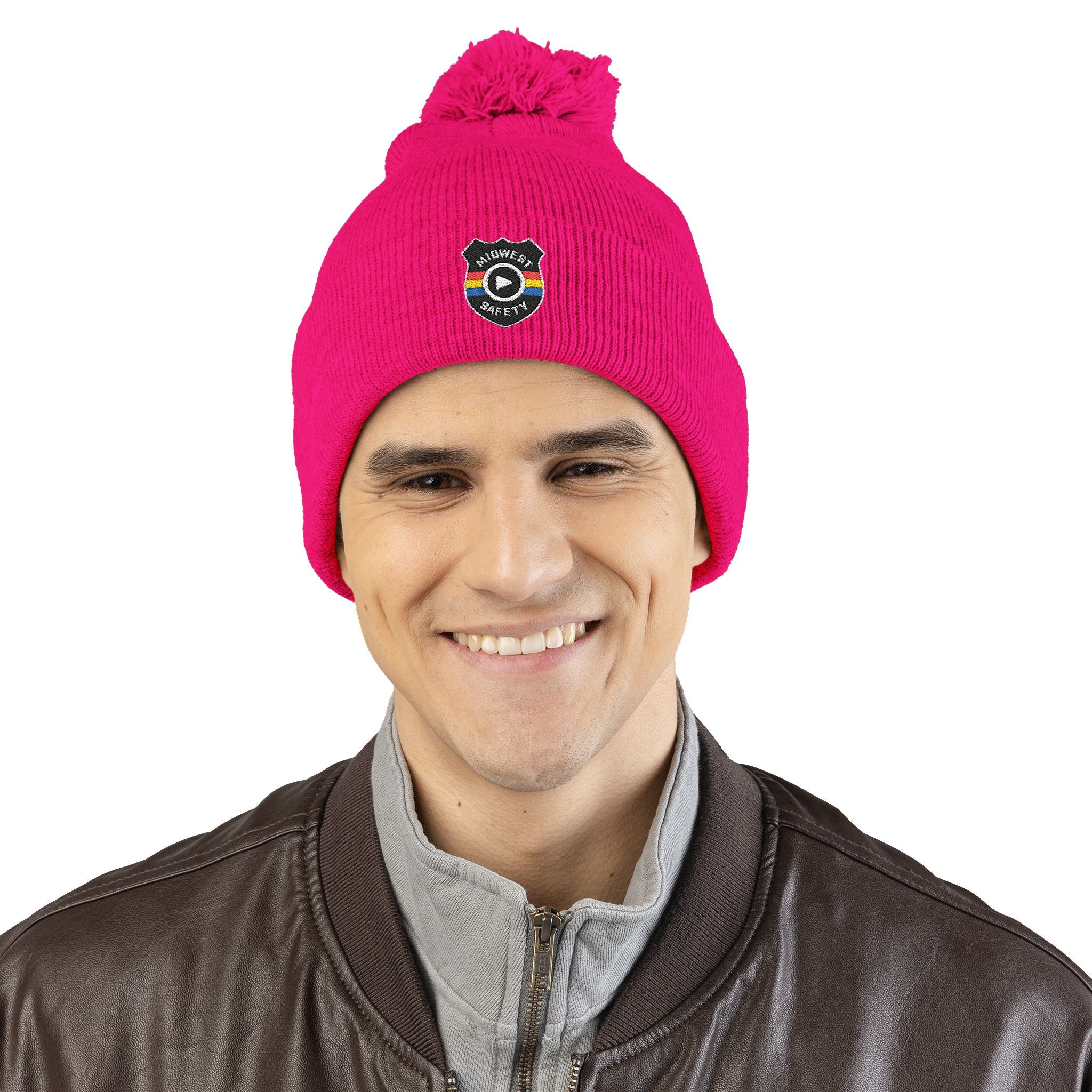 Cozy Pom-Pom Knit Cap - Stylish Winter Beanie, Holiday Gift, Warm Hat for Outdoor Activities, Beanie with Custom Embroidery - Image 45