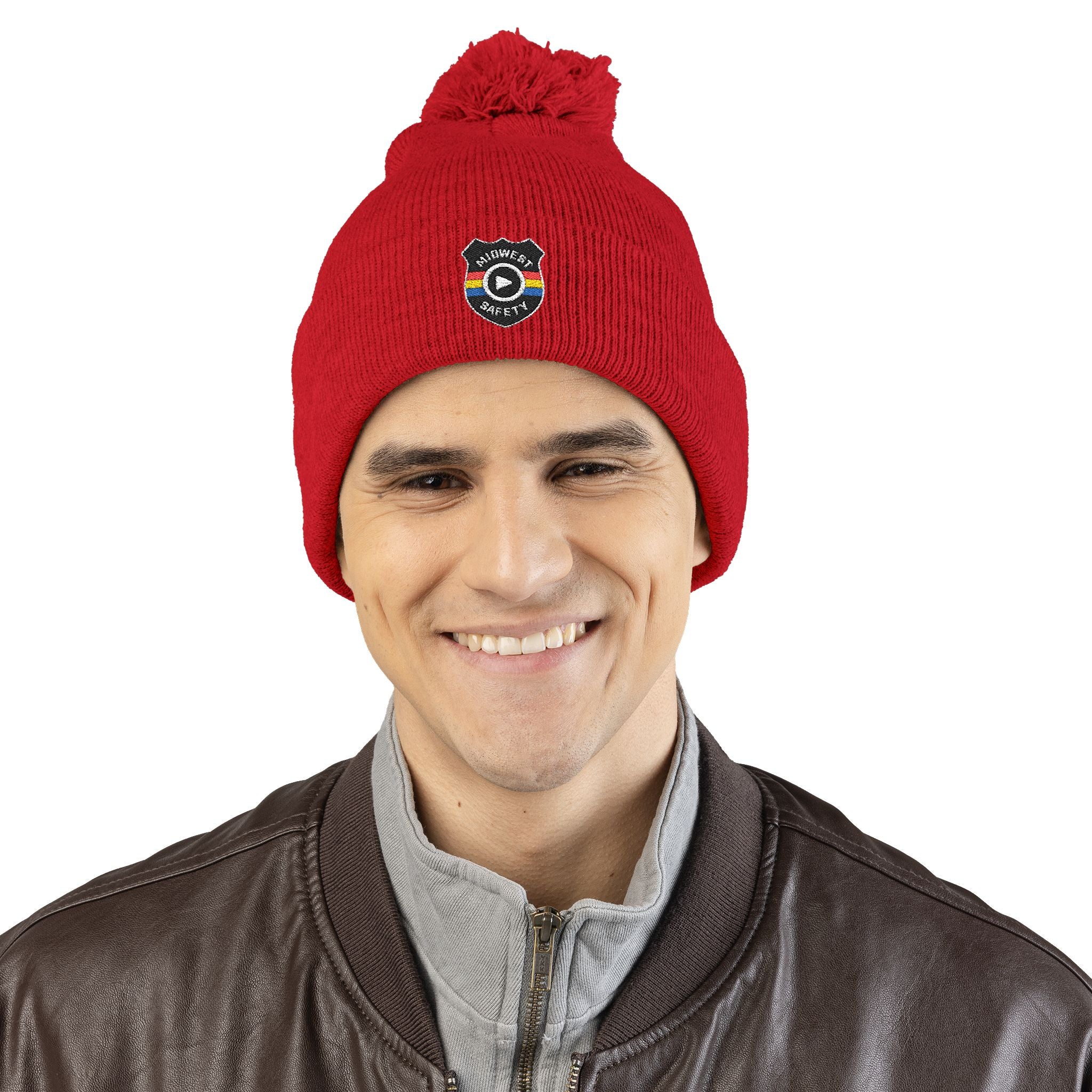 Cozy Pom-Pom Knit Cap - Stylish Winter Beanie, Holiday Gift, Warm Hat for Outdoor Activities, Beanie with Custom Embroidery - Image 49