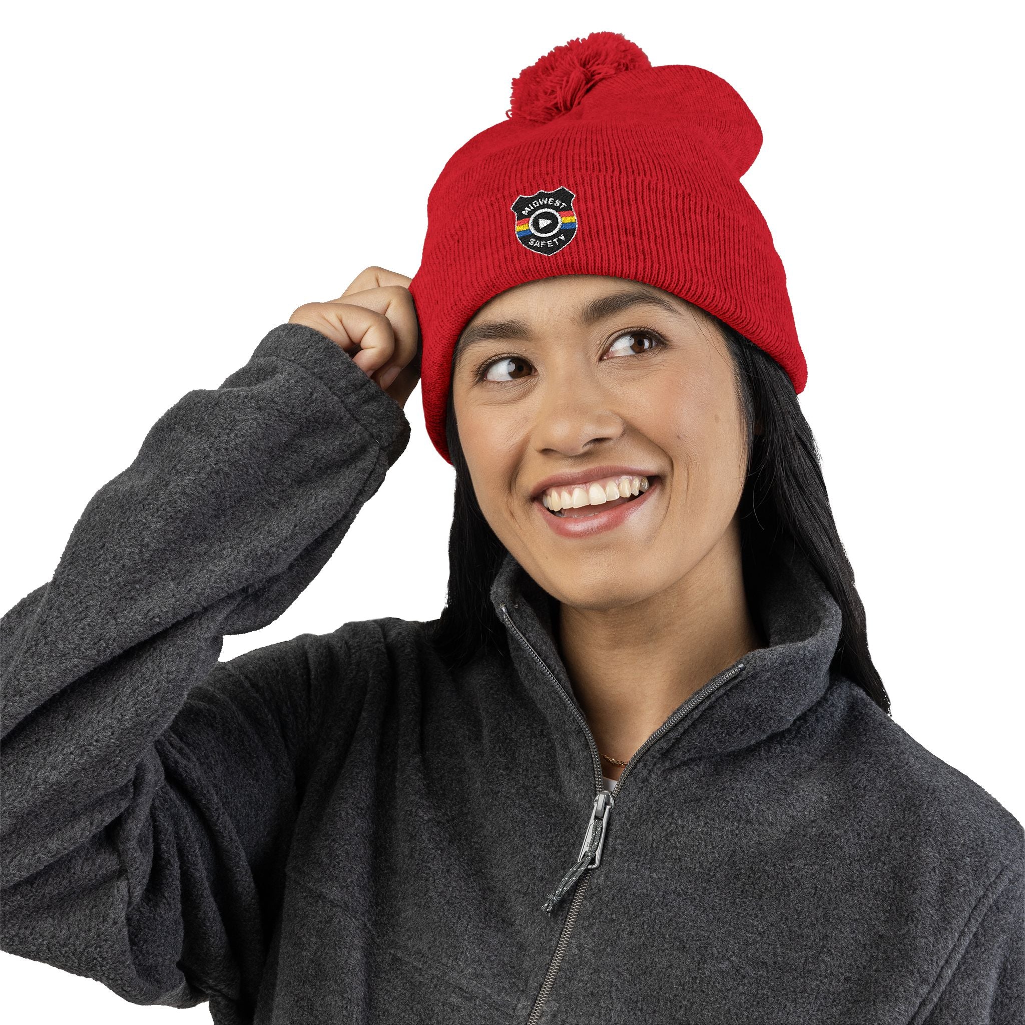 Cozy Pom-Pom Knit Cap - Stylish Winter Beanie, Holiday Gift, Warm Hat for Outdoor Activities, Beanie with Custom Embroidery - Image 50