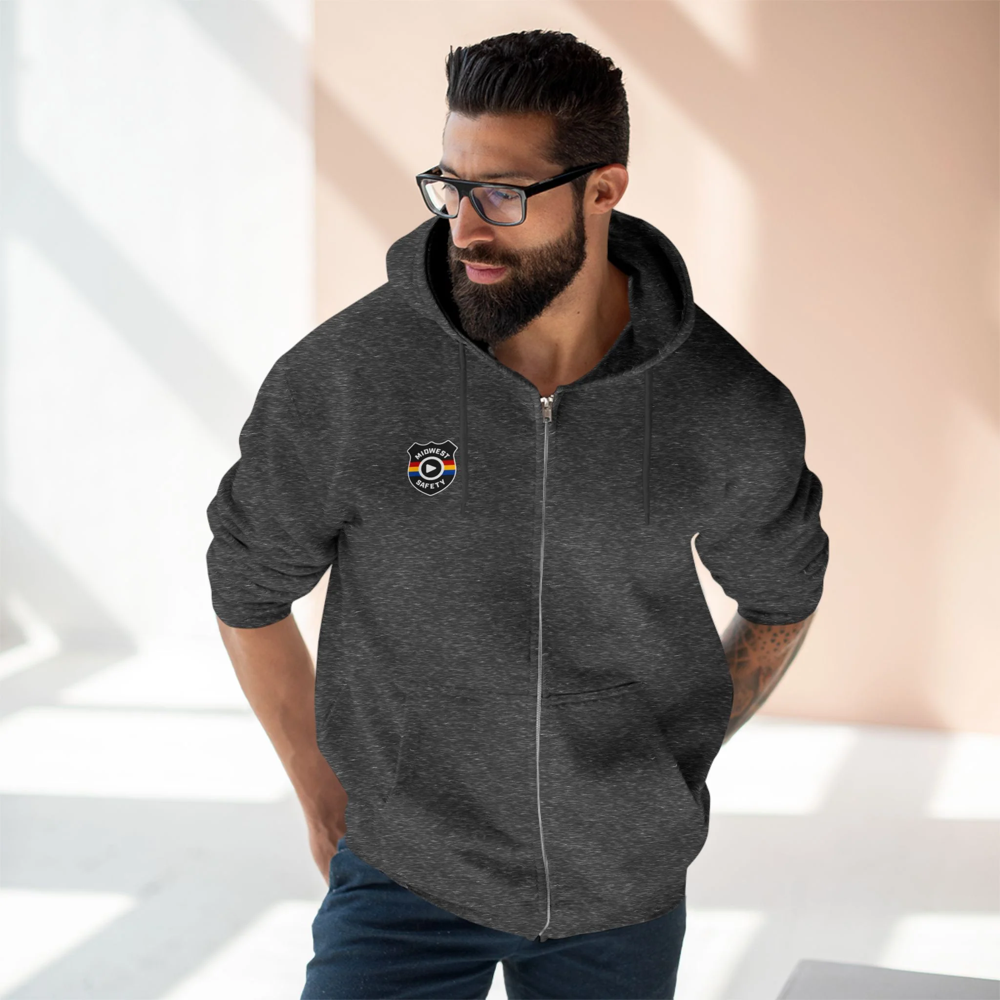 Cozy Unisex Zip Hoodie with Unique Design - Perfect for Casual Wear - Image 11
