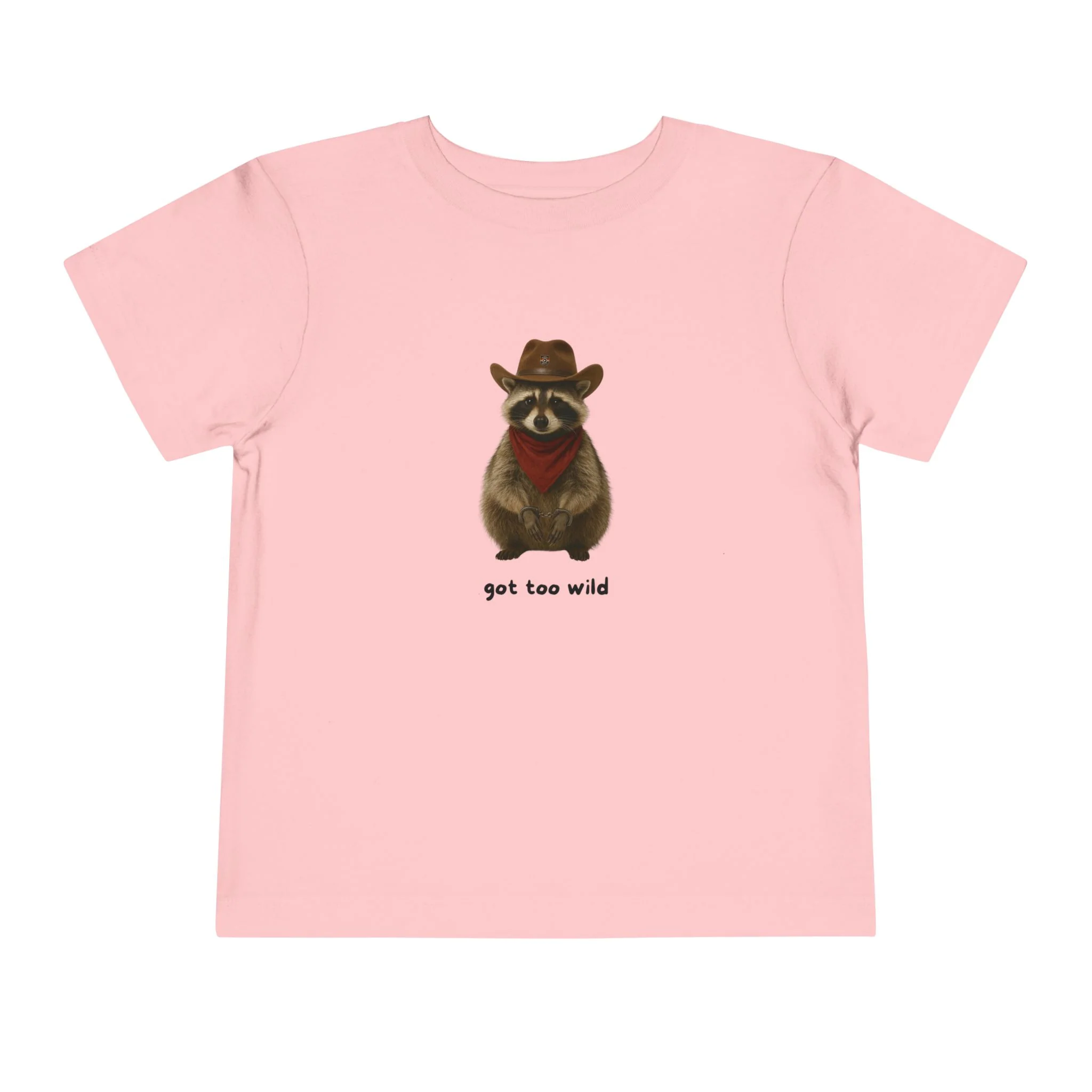 "Got Too Wild" Adorable Toddler T-Shirt with Cowboy Raccoon - "Got Too Wild" Design - Image 6