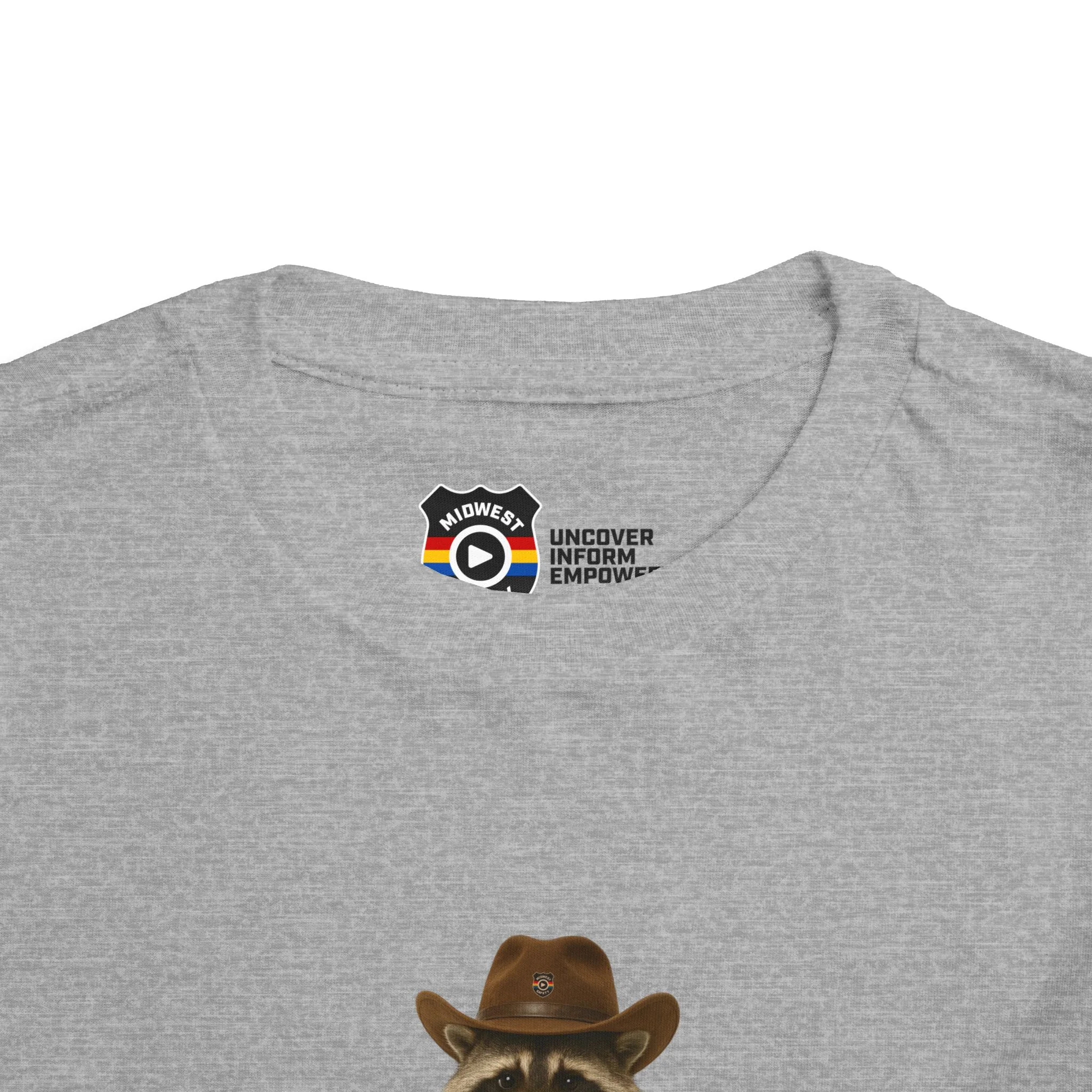 "Got Too Wild" Adorable Toddler T-Shirt with Cowboy Raccoon - "Got Too Wild" Design - Image 9
