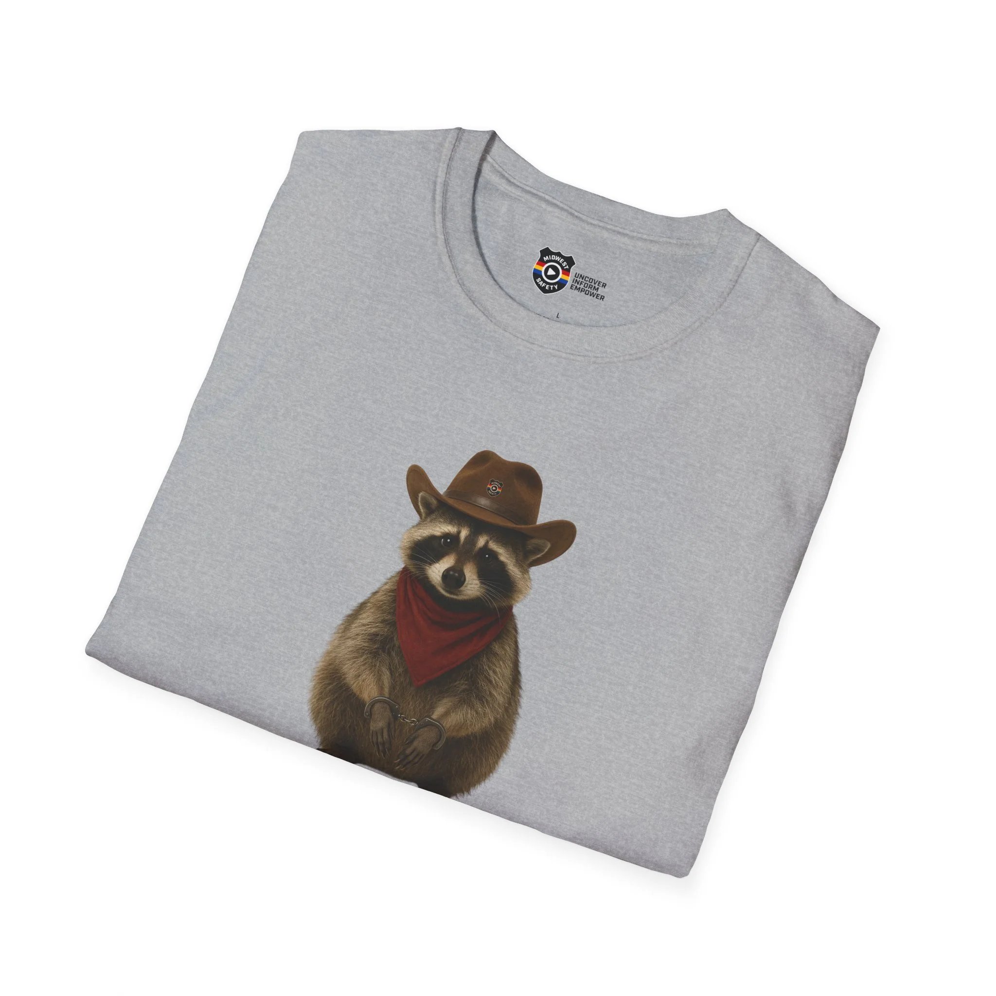 Got Too Wild Raccoon Cowboy Unisex Softstyle T-Shirt - Image 16