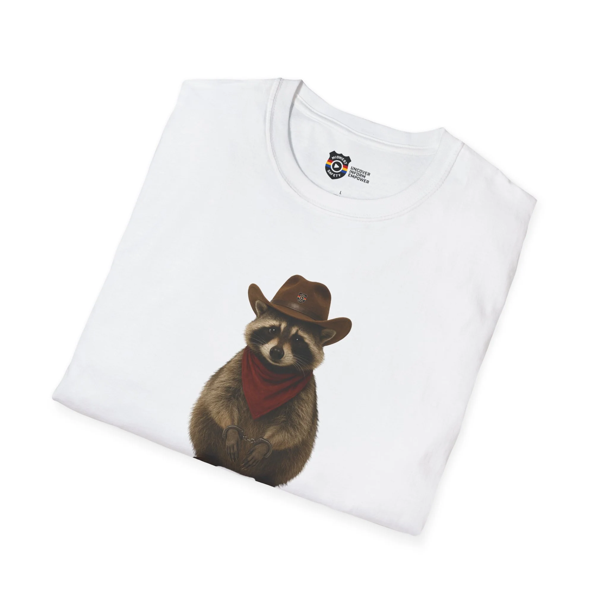 Got Too Wild Raccoon Cowboy Unisex Softstyle T-Shirt - Image 21