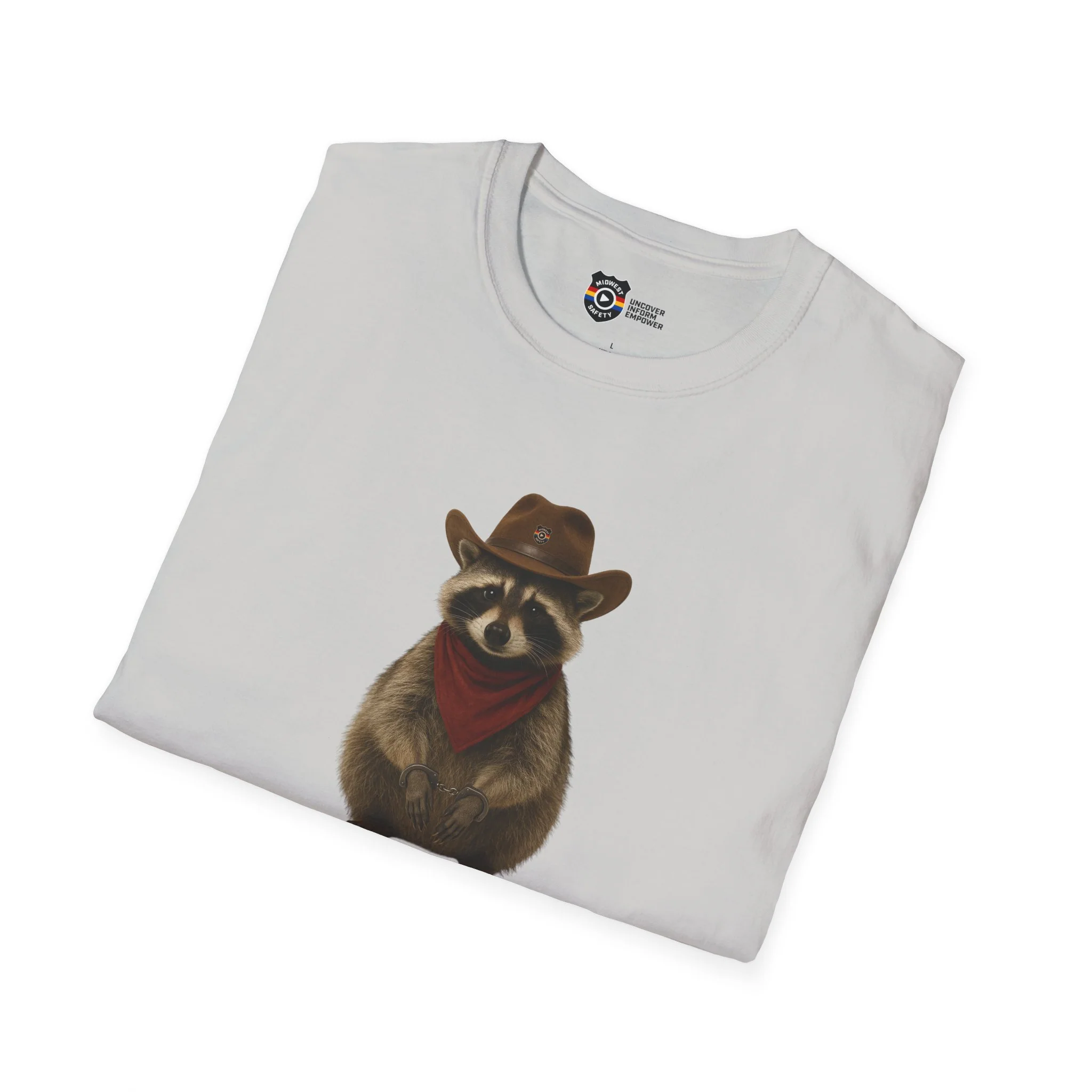 Got Too Wild Raccoon Cowboy Unisex Softstyle T-Shirt - Image 26