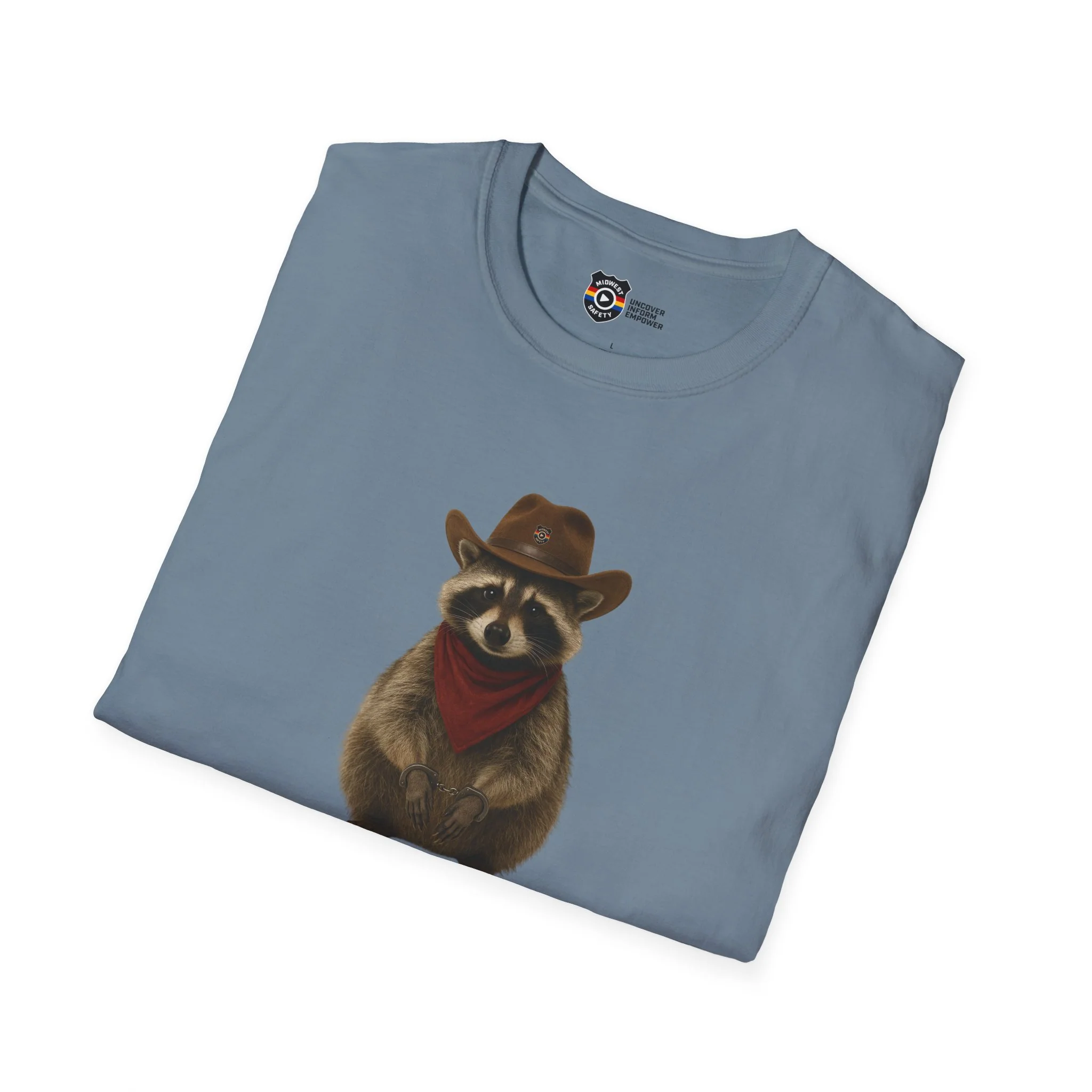 Got Too Wild Raccoon Cowboy Unisex Softstyle T-Shirt - Image 51