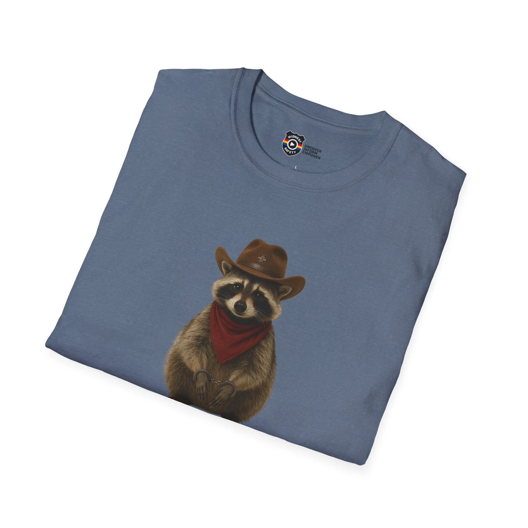 Got Too Wild Raccoon Cowboy Unisex Softstyle T-Shirt - Image 55