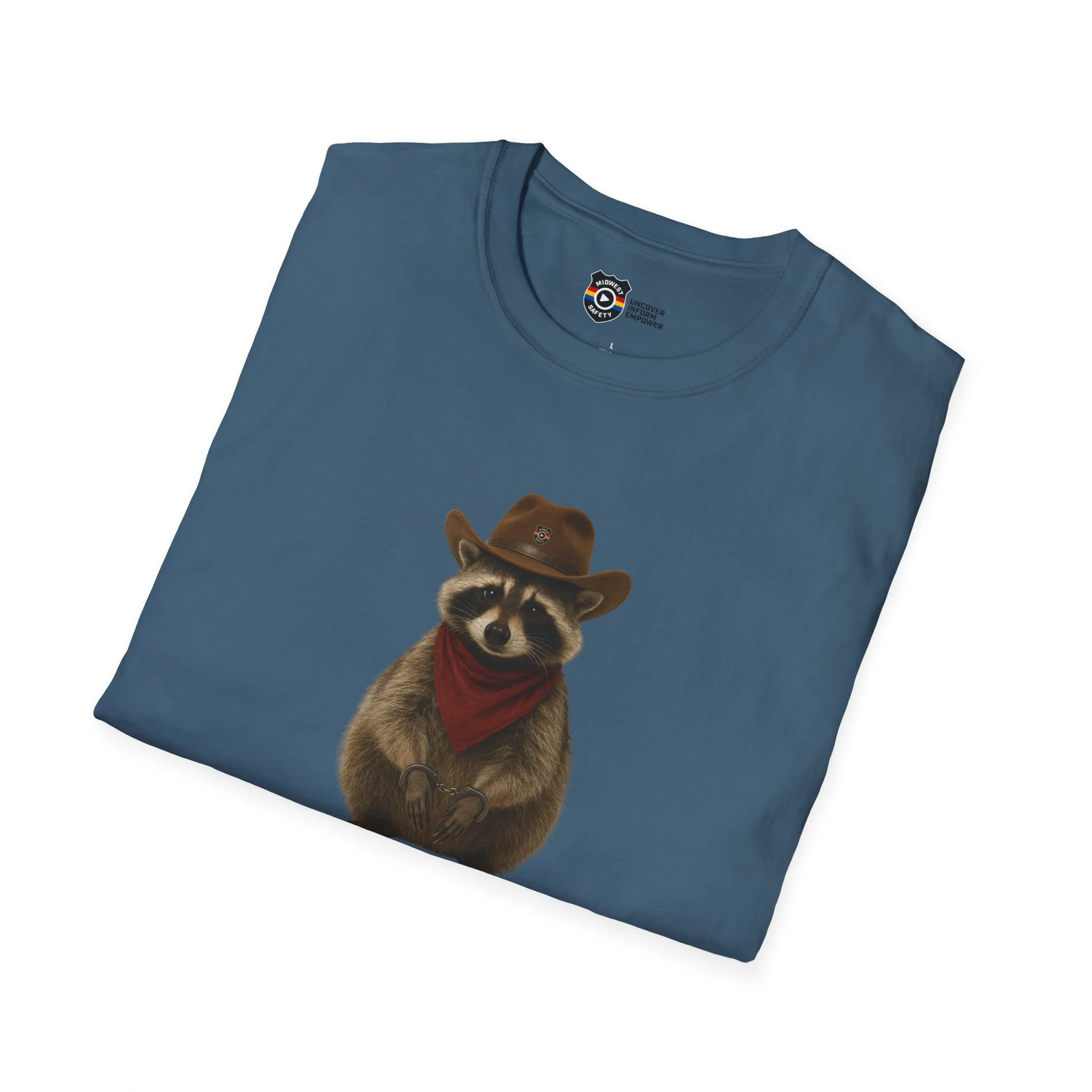 Got Too Wild Raccoon Cowboy Unisex Softstyle T-Shirt - Image 58