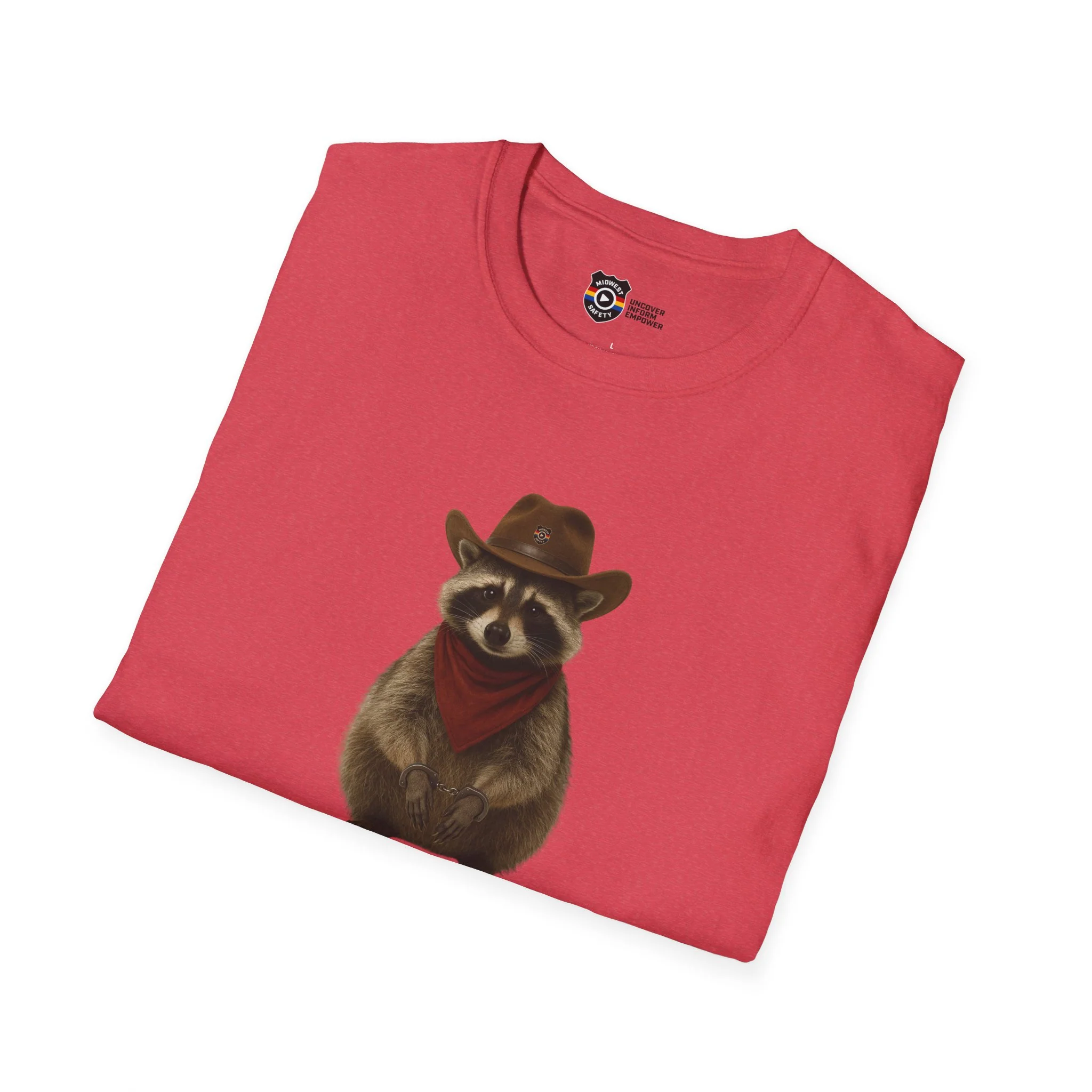 Got Too Wild Raccoon Cowboy Unisex Softstyle T-Shirt - Image 70