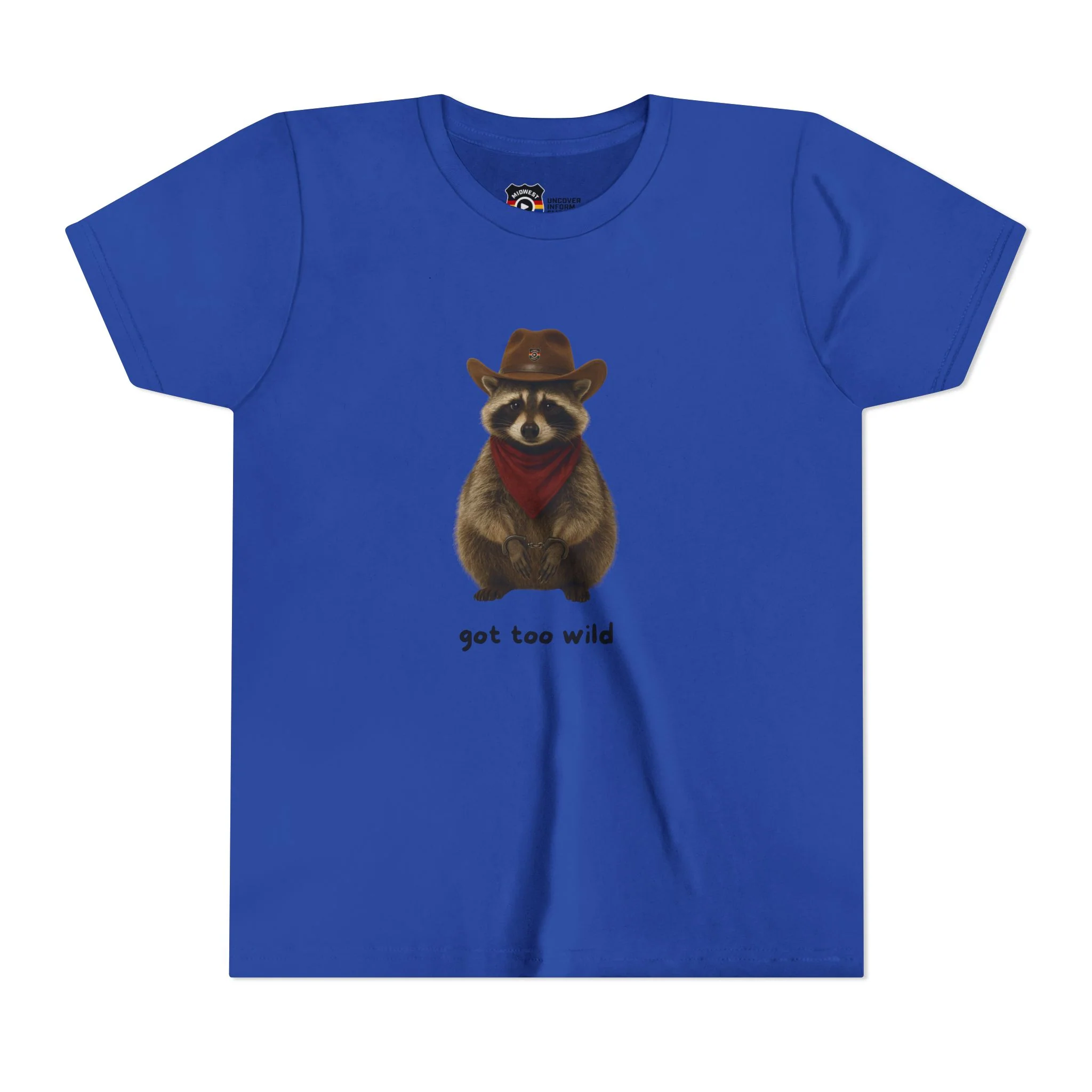 Youth Short Sleeve Tee 'Got Too Wild' Rebel the Raccoon - Image 9
