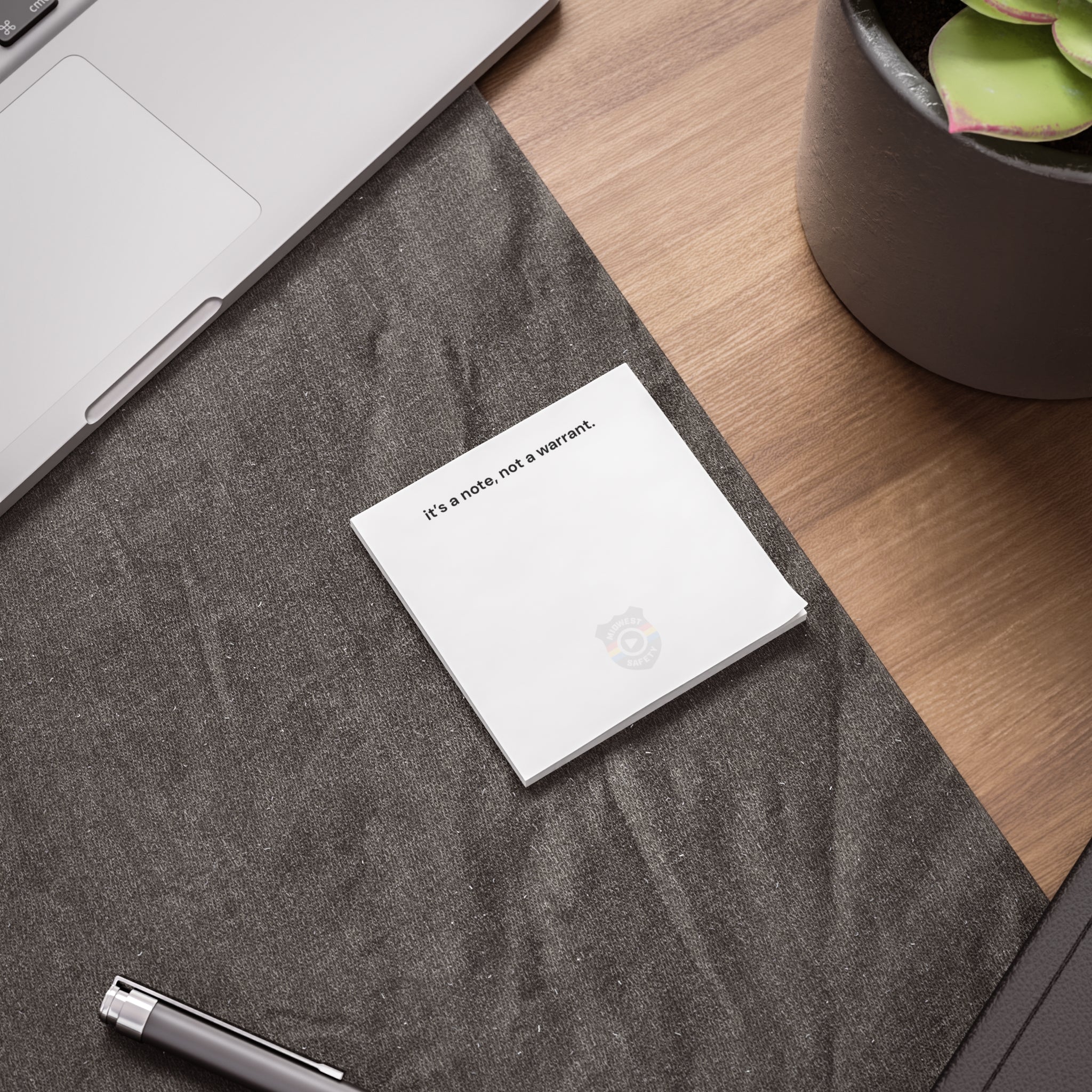 Humorous Post-it® Note Pads - 'It's a Note, Not a Warrant' - Perfect for Office & Home Use - Image 4