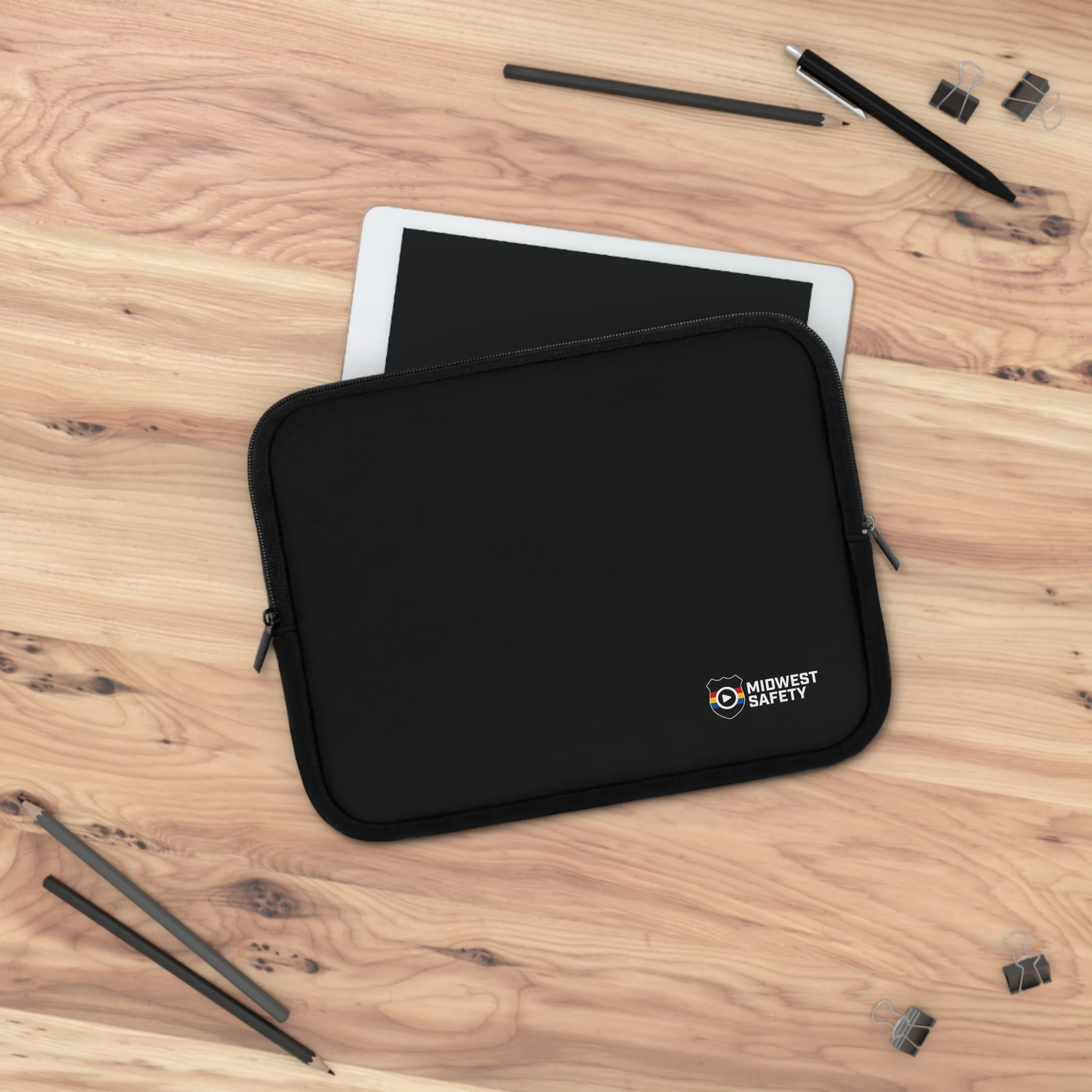 Midnight Safety Laptop Sleeve Text Logo - Stylish Protection for Your Device - Image 12
