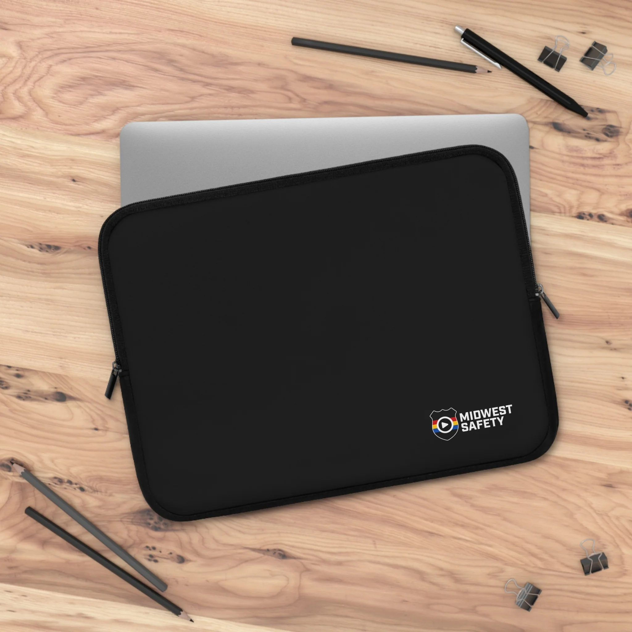 Midnight Safety Laptop Sleeve Text Logo - Stylish Protection for Your Device - Image 14