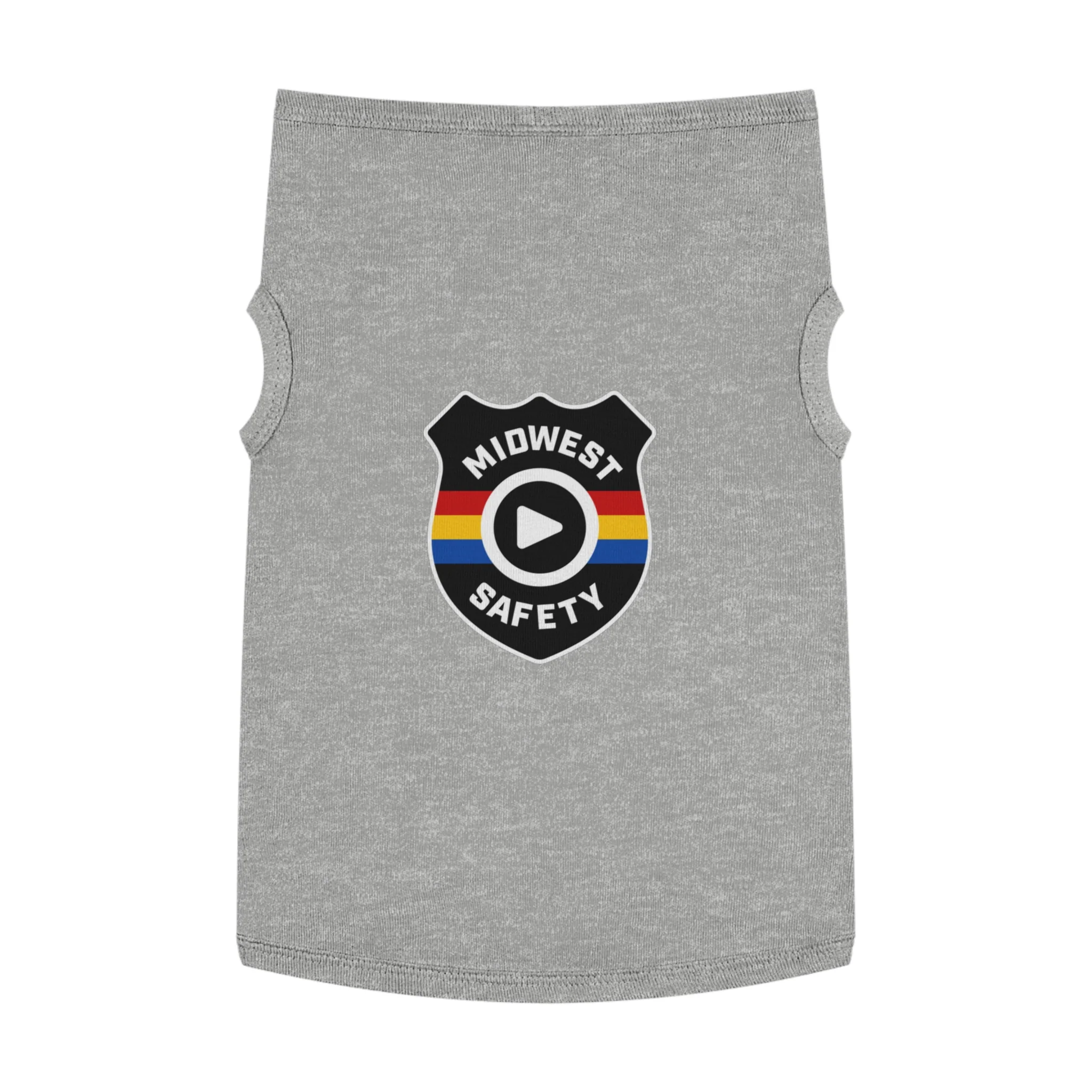 Pet Tank Top with Midwest Safety Badge Design, Cute Dog Apparel, Summer Pet Clothing, Fun Pet Gift, Adorable Dog Tank Top - Image 10