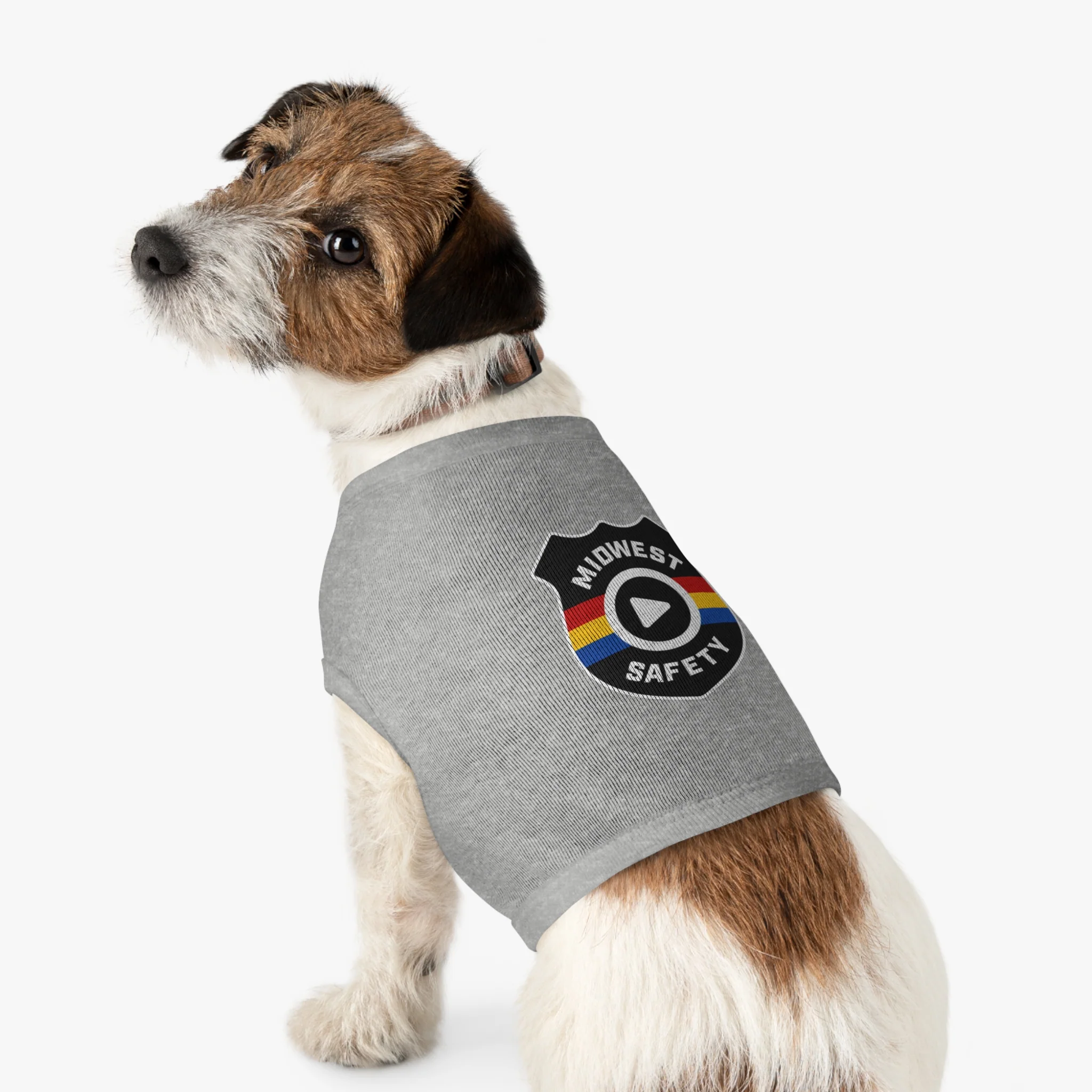 Pet Tank Top with Midwest Safety Badge Design, Cute Dog Apparel, Summer Pet Clothing, Fun Pet Gift, Adorable Dog Tank Top - Image 16