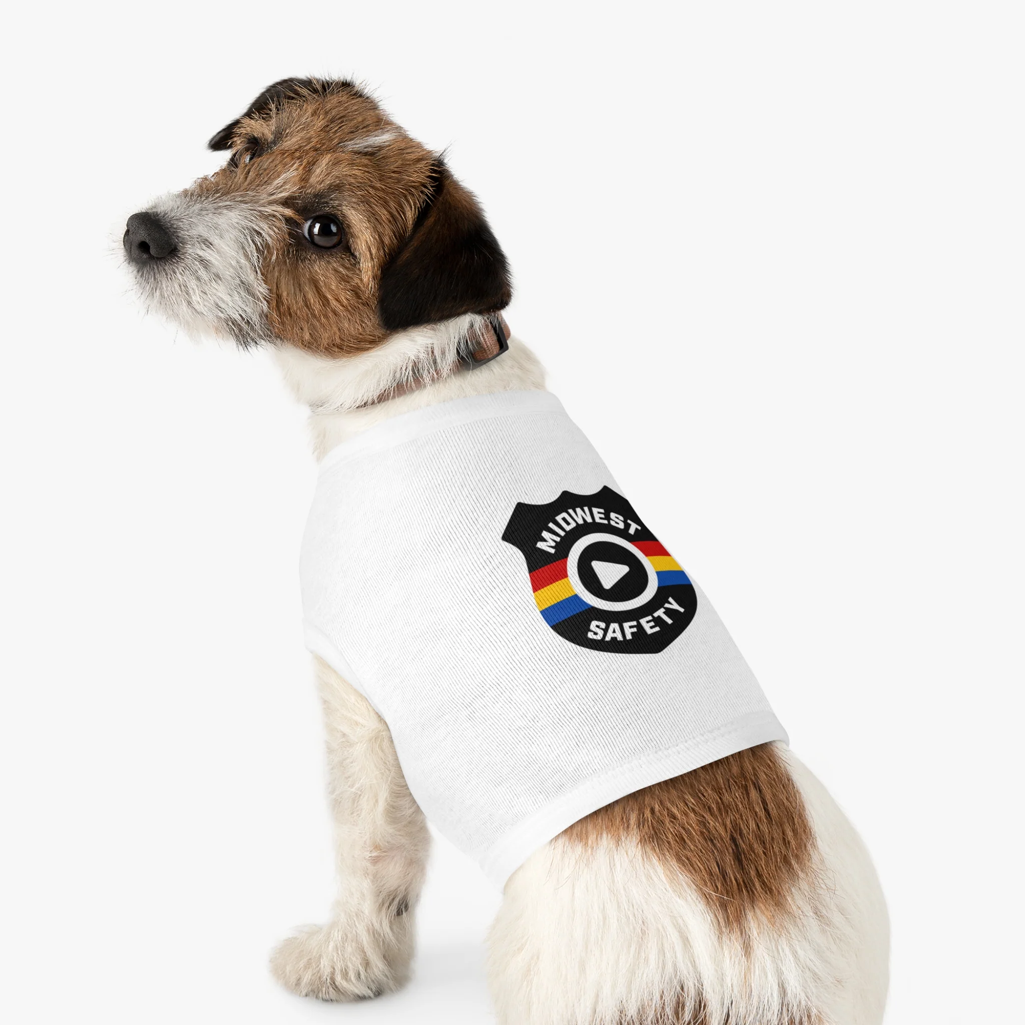 Pet Tank Top with Midwest Safety Badge Design, Cute Dog Apparel, Summer Pet Clothing, Fun Pet Gift, Adorable Dog Tank Top - Image 20