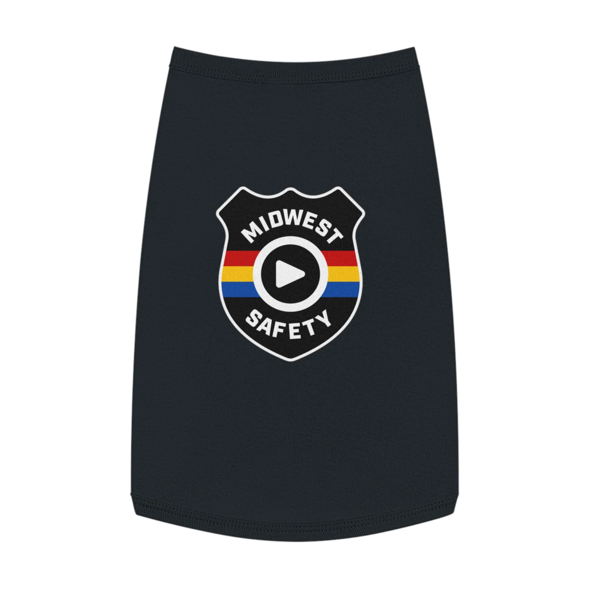 Pet Tank Top with Midwest Safety Badge Design, Cute Dog Apparel, Summer Pet Clothing, Fun Pet Gift, Adorable Dog Tank Top - Image 5