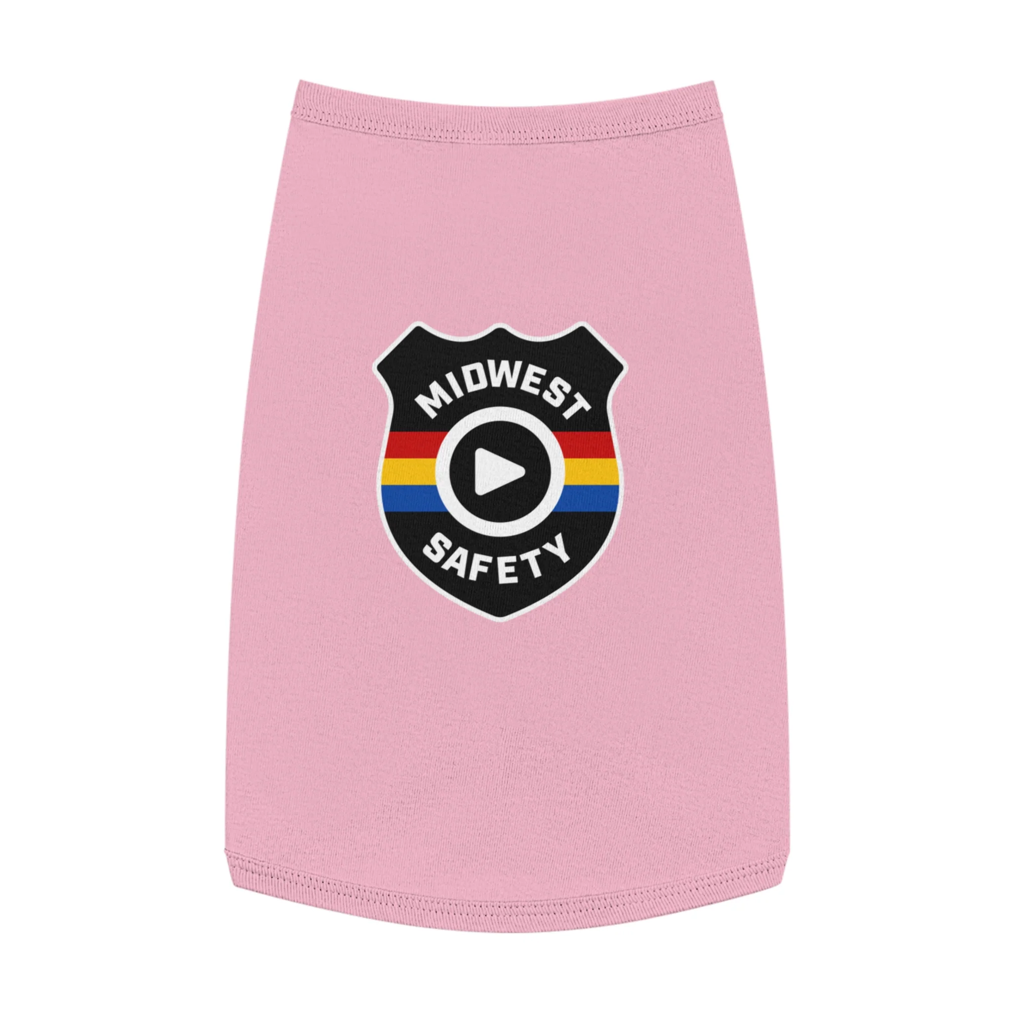 Pet Tank Top with Midwest Safety Badge Design, Cute Dog Apparel, Summer Pet Clothing, Fun Pet Gift, Adorable Dog Tank Top - Image 7