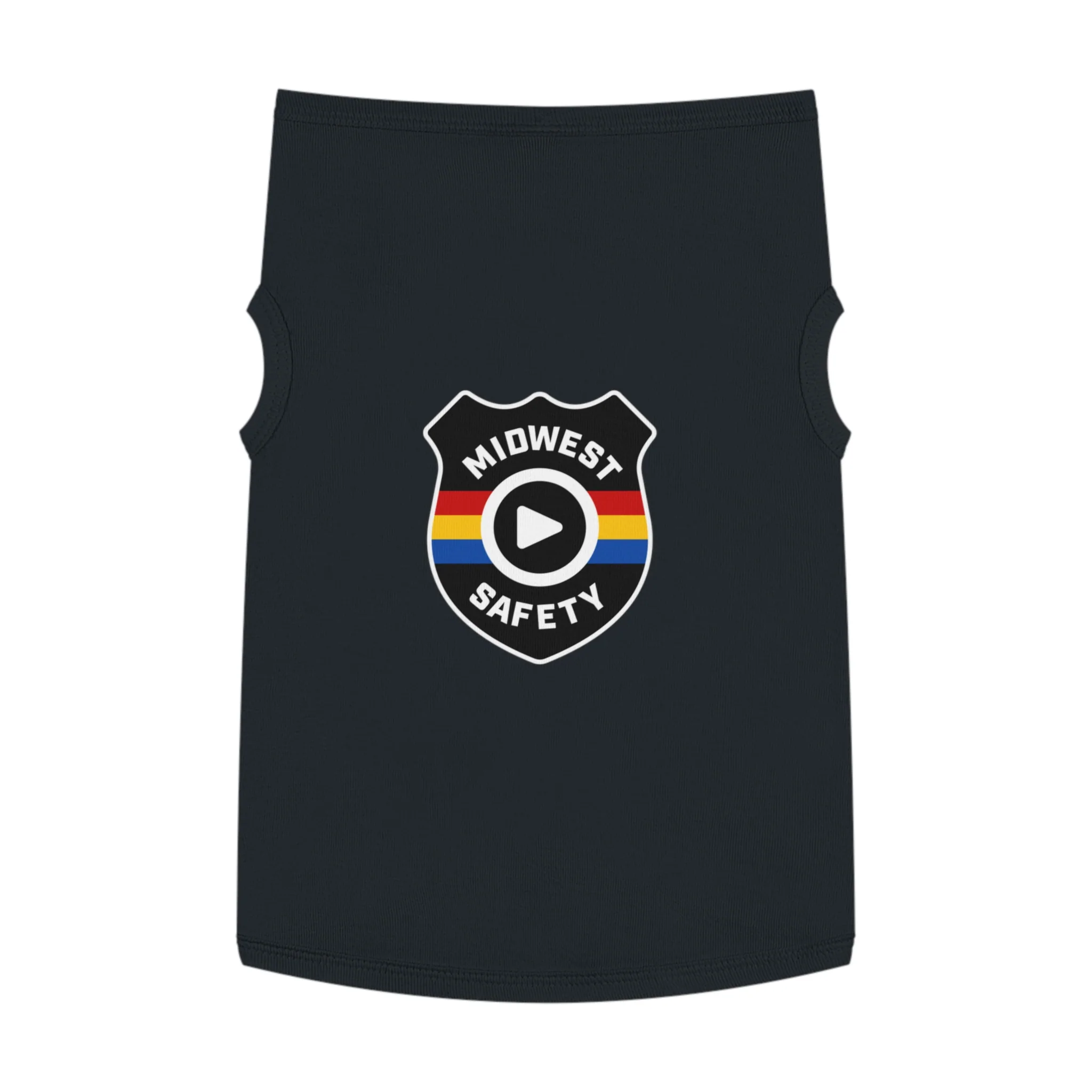 Pet Tank Top with Midwest Safety Badge Design, Cute Dog Apparel, Summer Pet Clothing, Fun Pet Gift, Adorable Dog Tank Top - Image 9