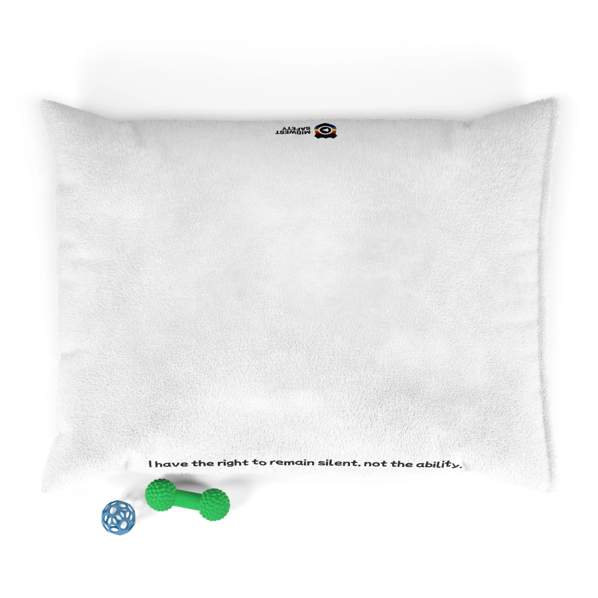 Right to Remain Silent, Not the Ability Pet Bed with Humorous Quote - Perfect for Dog Lovers - Image 4