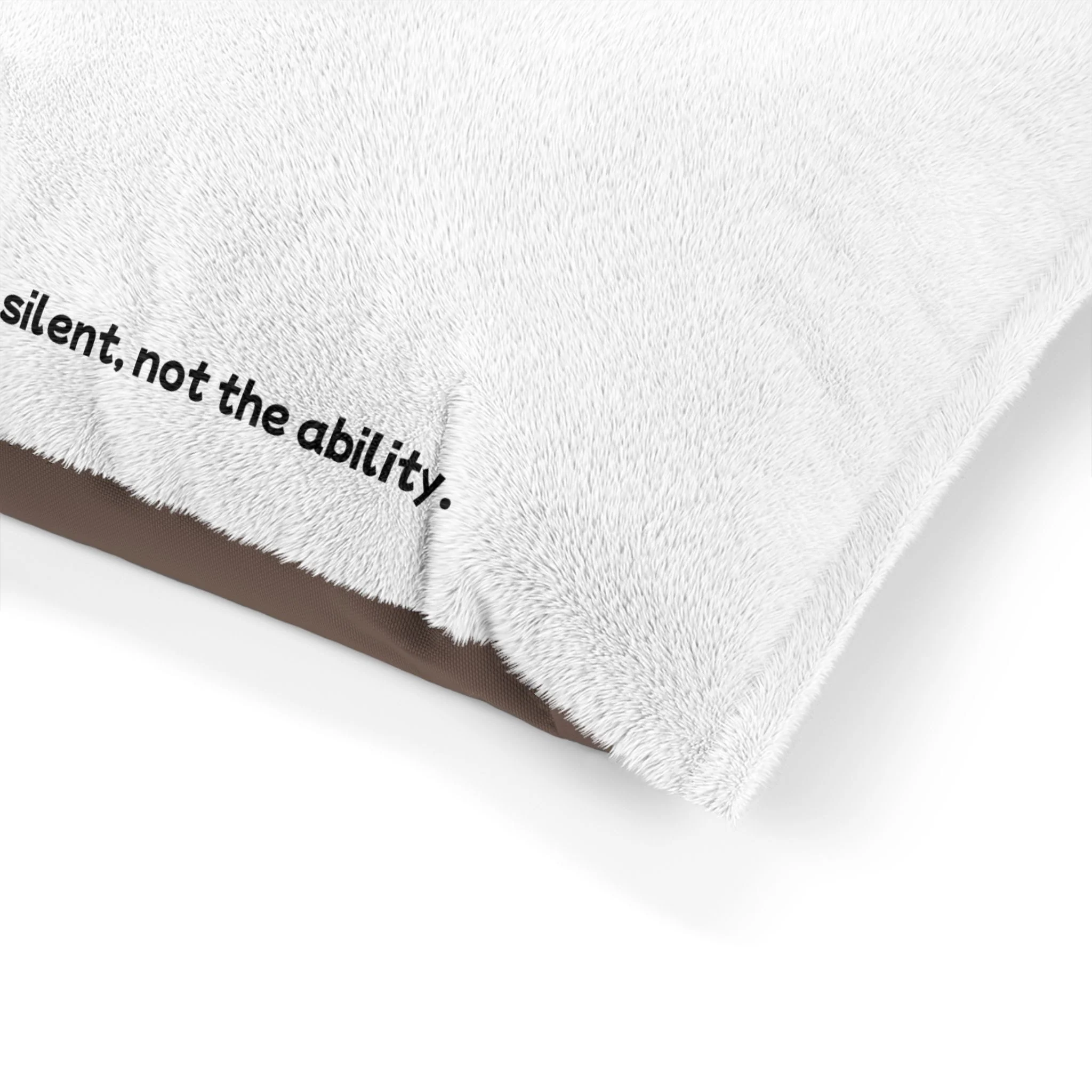 Right to Remain Silent, Not the Ability Pet Bed with Humorous Quote - Perfect for Dog Lovers - Image 5