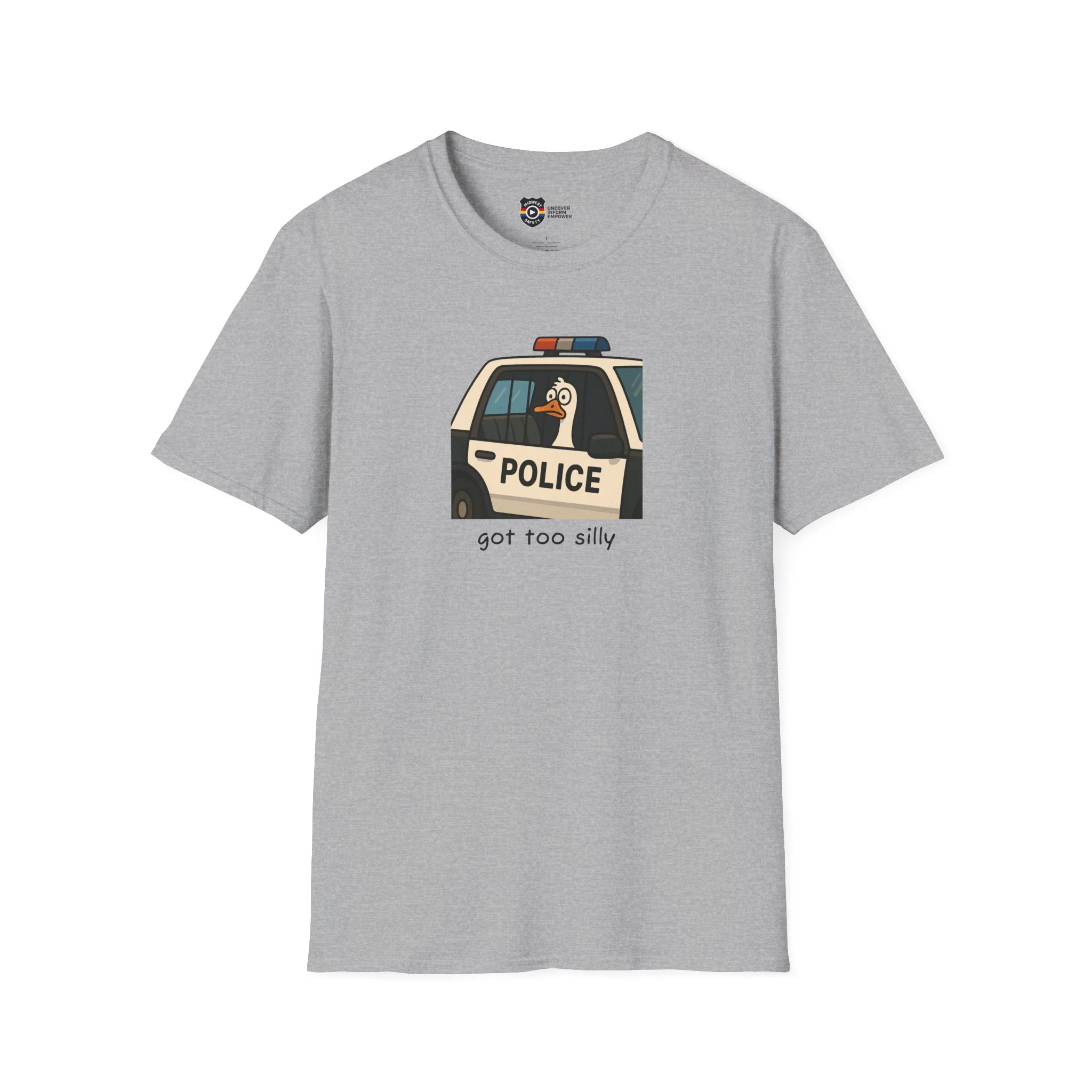 Unisex Softstyle Police Silly T-Shirt - Fun & Quirky Graphic Tee - Image 10