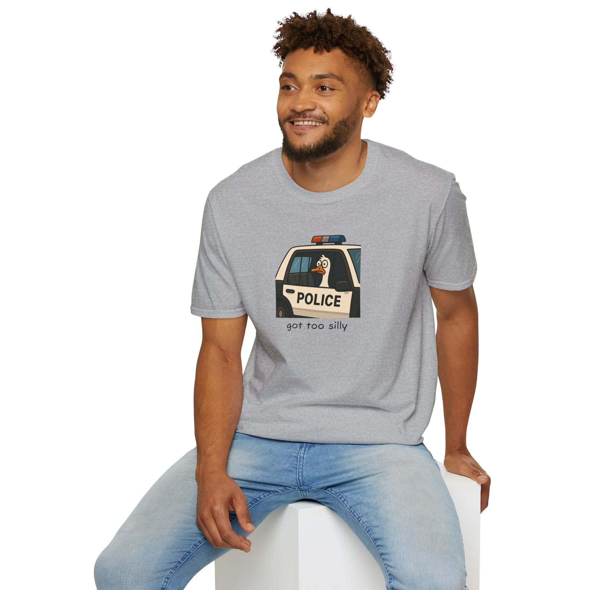 Unisex Softstyle Police Silly T-Shirt - Fun & Quirky Graphic Tee - Image 11