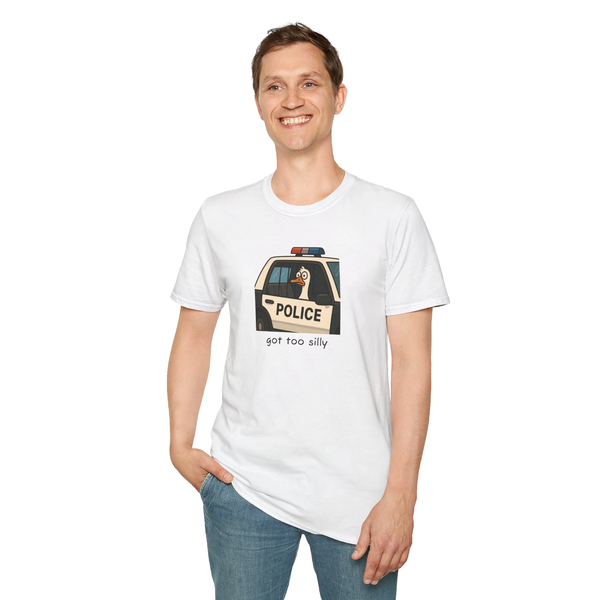 Unisex Softstyle Police Silly T-Shirt - Fun & Quirky Graphic Tee - Image 16
