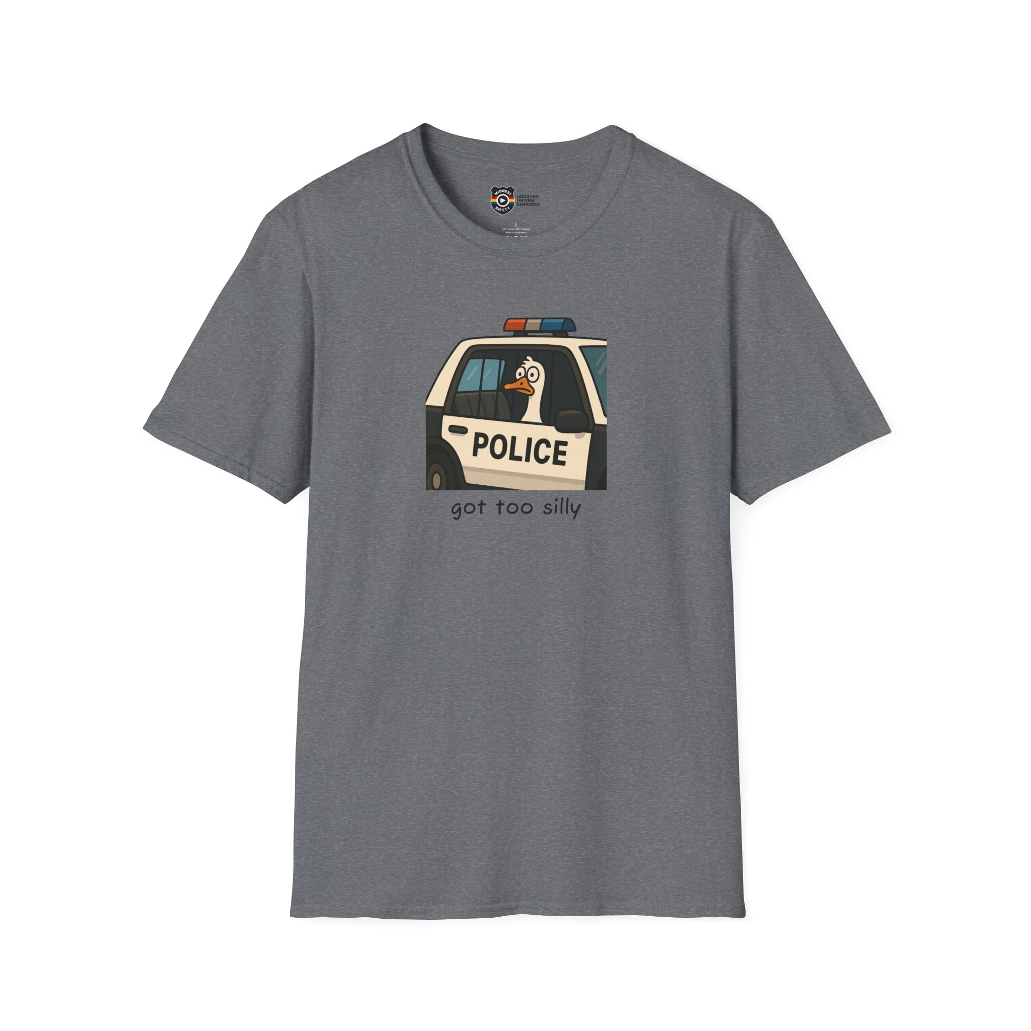 Unisex Softstyle Police Silly T-Shirt - Fun & Quirky Graphic Tee - Image 3