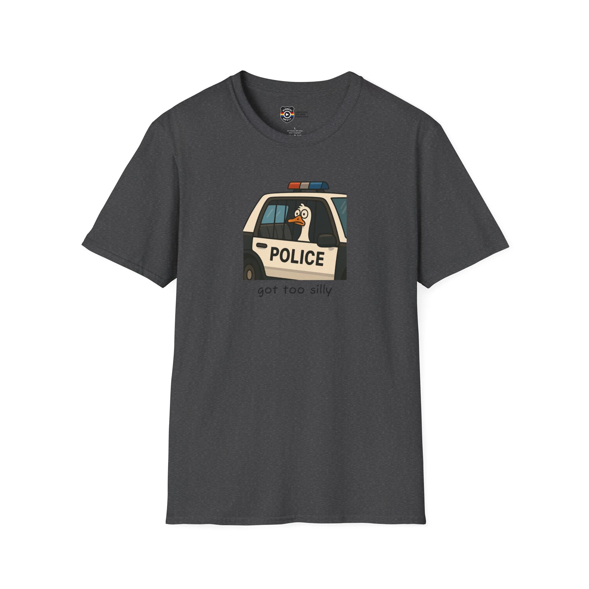 Unisex Softstyle Police Silly T-Shirt - Fun & Quirky Graphic Tee - Image 4
