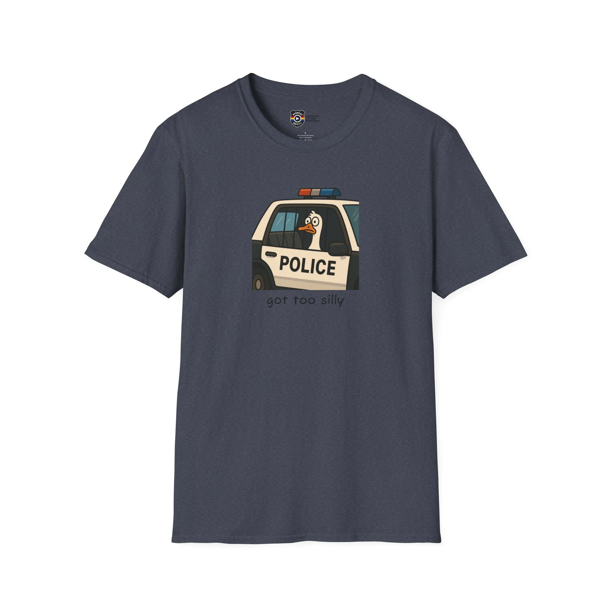 Unisex Softstyle Police Silly T-Shirt - Fun & Quirky Graphic Tee - Image 7