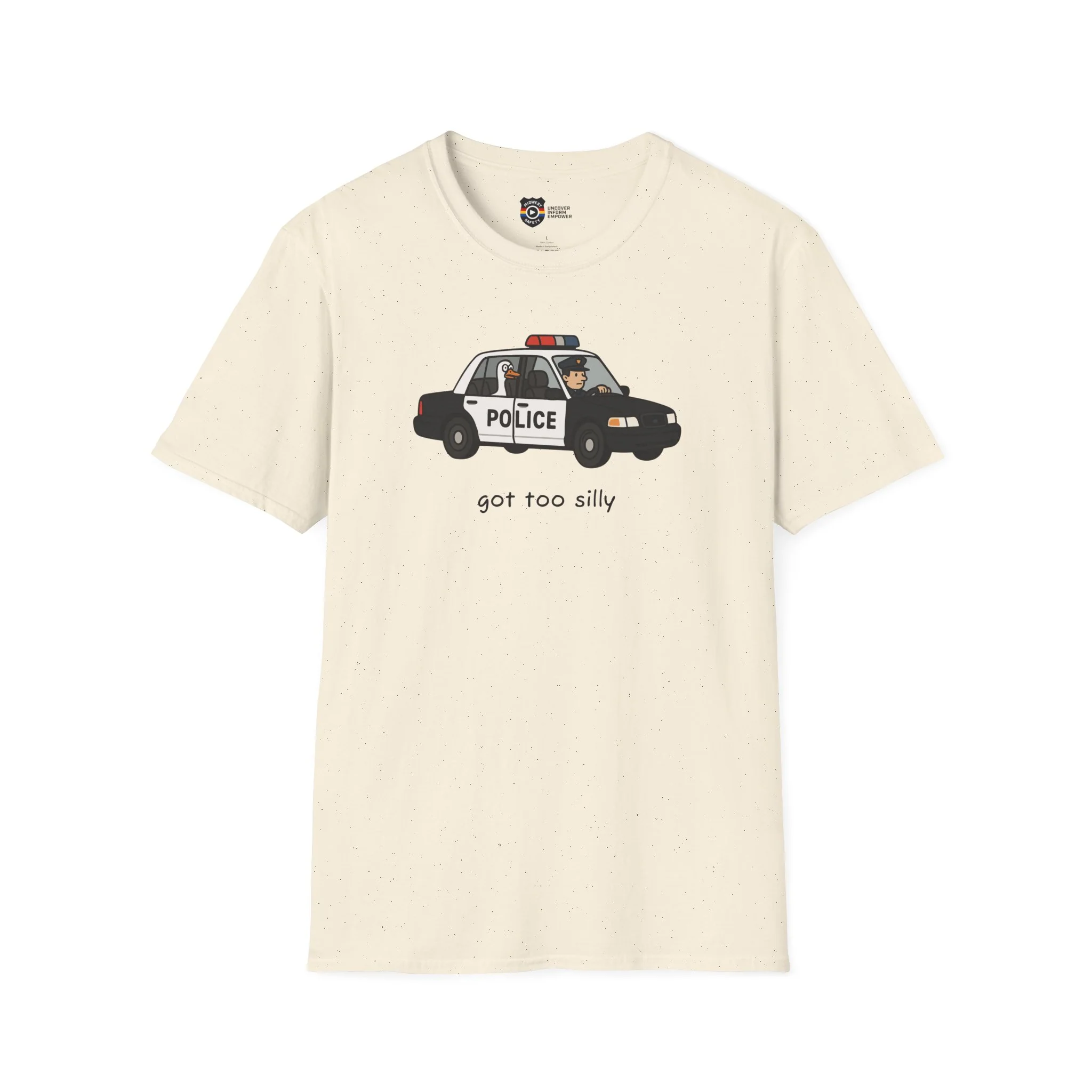 Unisex Softstyle Police Silly T-Shirt - Fun & Quirky Graphic Tee Alternate - Image 10