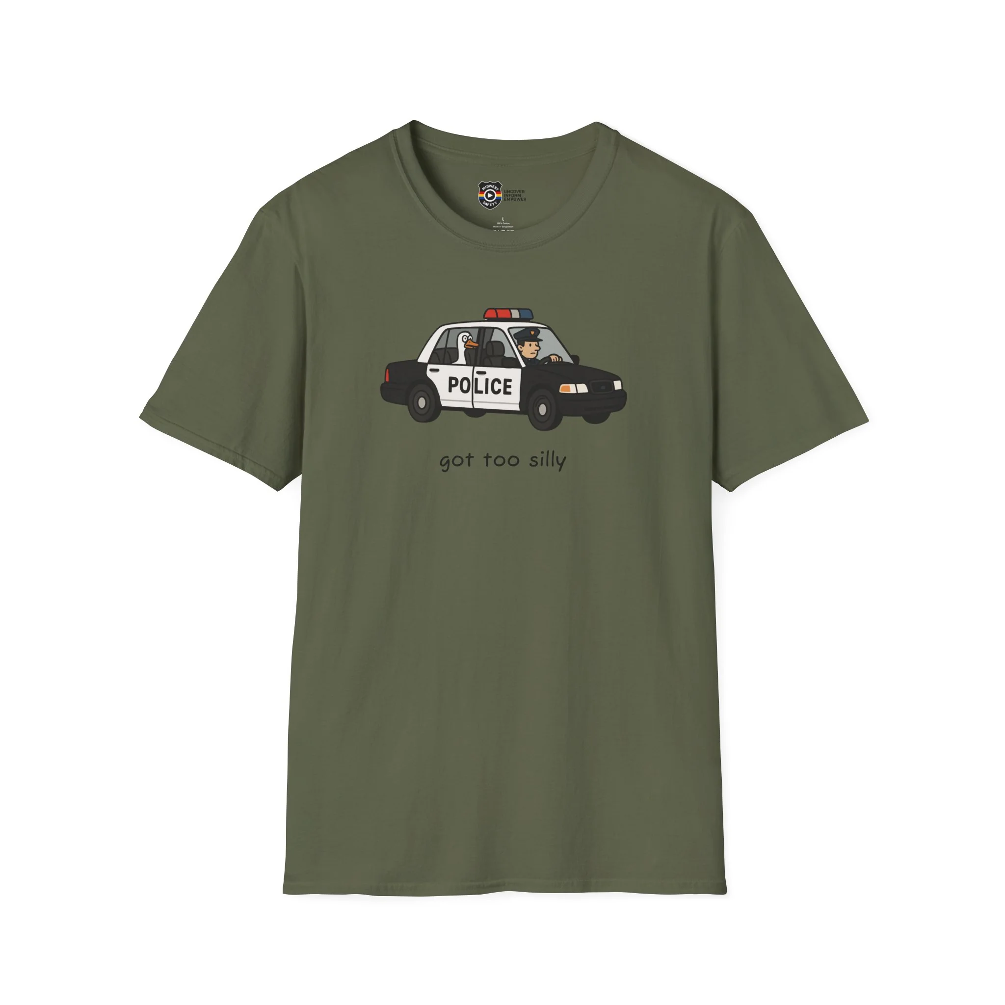 Unisex Softstyle Police Silly T-Shirt - Fun & Quirky Graphic Tee Alternate - Image 12