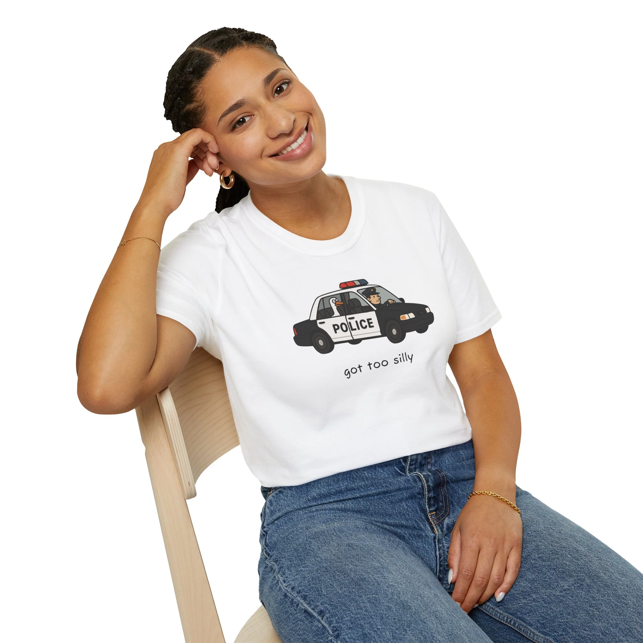 Unisex Softstyle Police Silly T-Shirt - Fun & Quirky Graphic Tee Alternate - Image 19