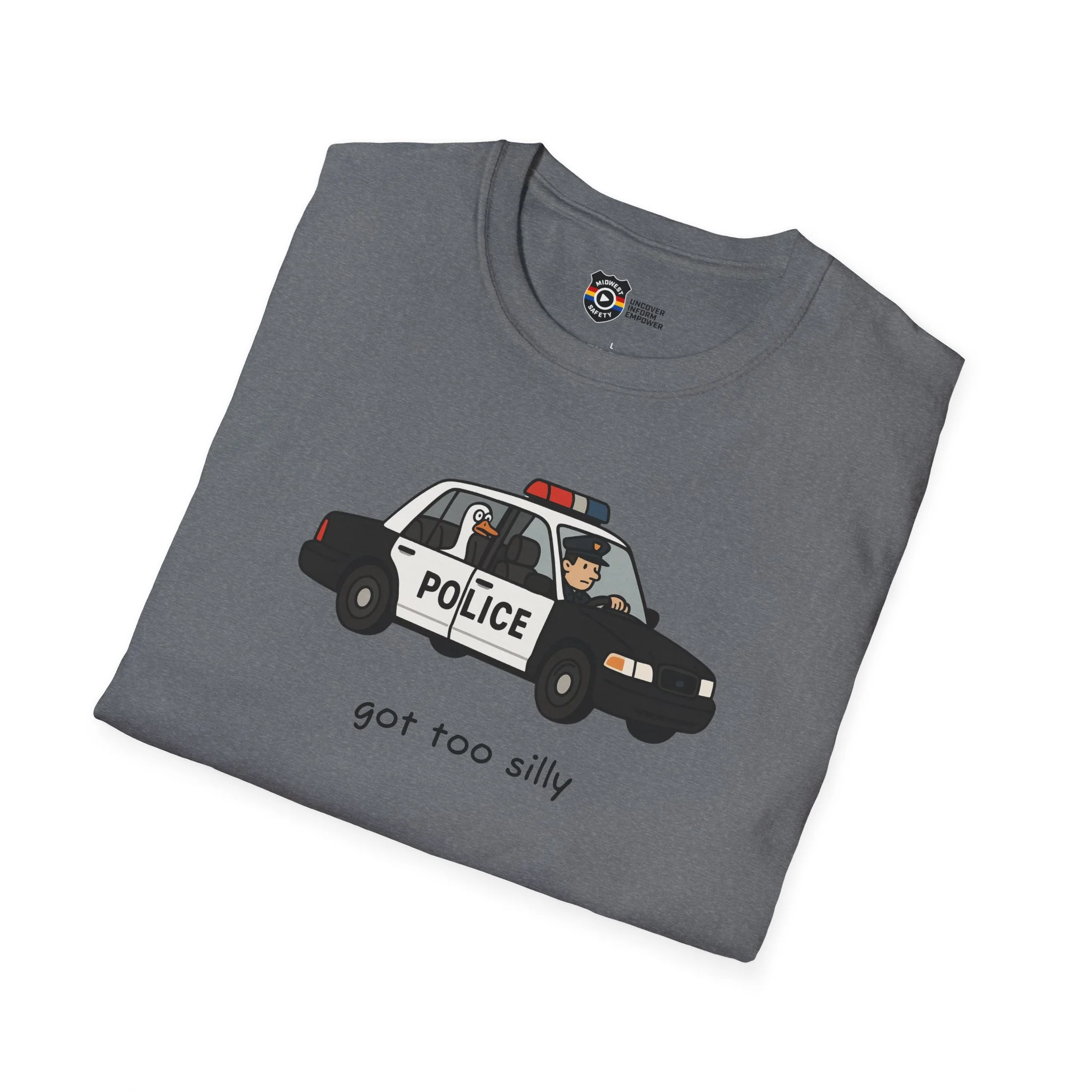 Unisex Softstyle Police Silly T-Shirt - Fun & Quirky Graphic Tee Alternate - Image 24