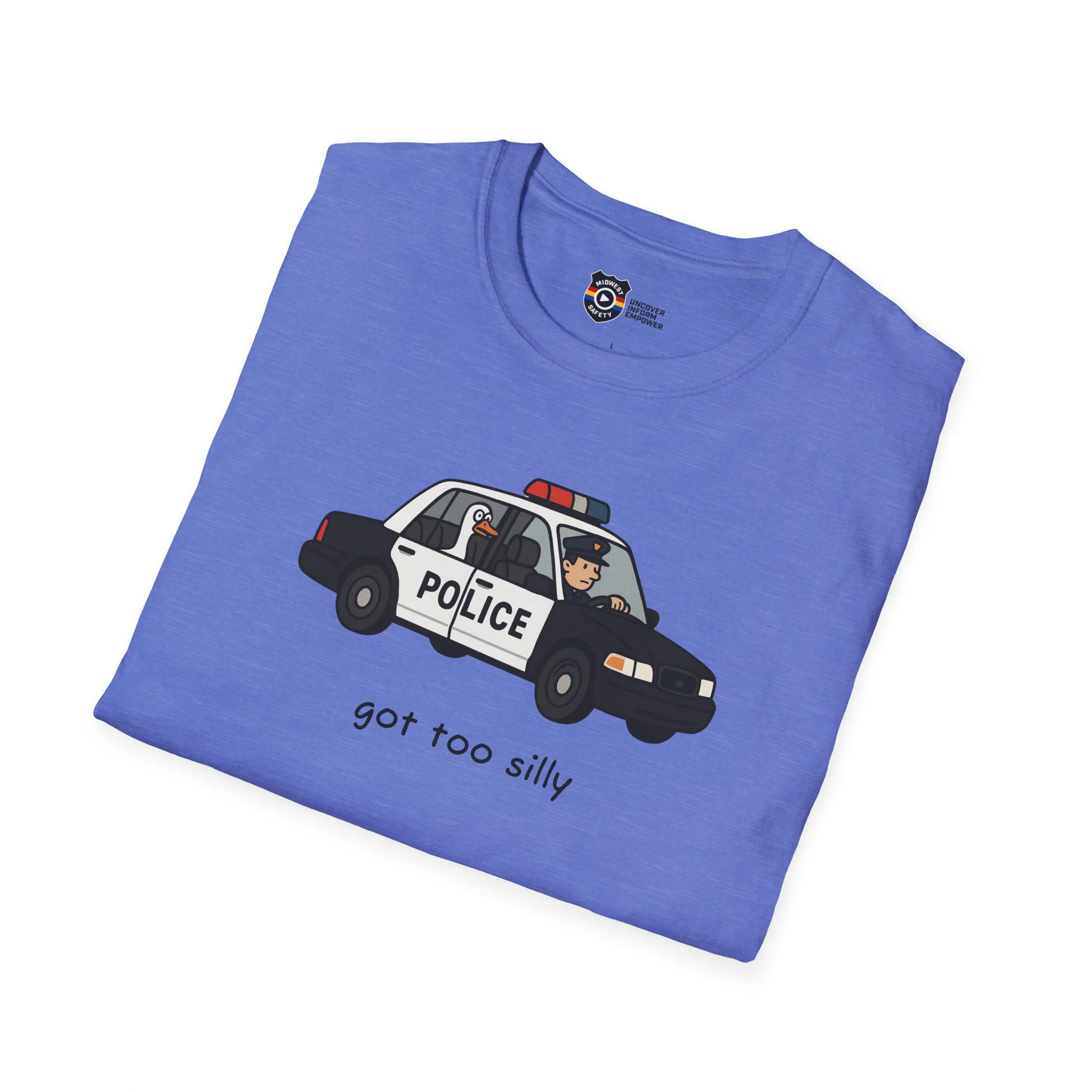 Unisex Softstyle Police Silly T-Shirt - Fun & Quirky Graphic Tee Alternate - Image 30