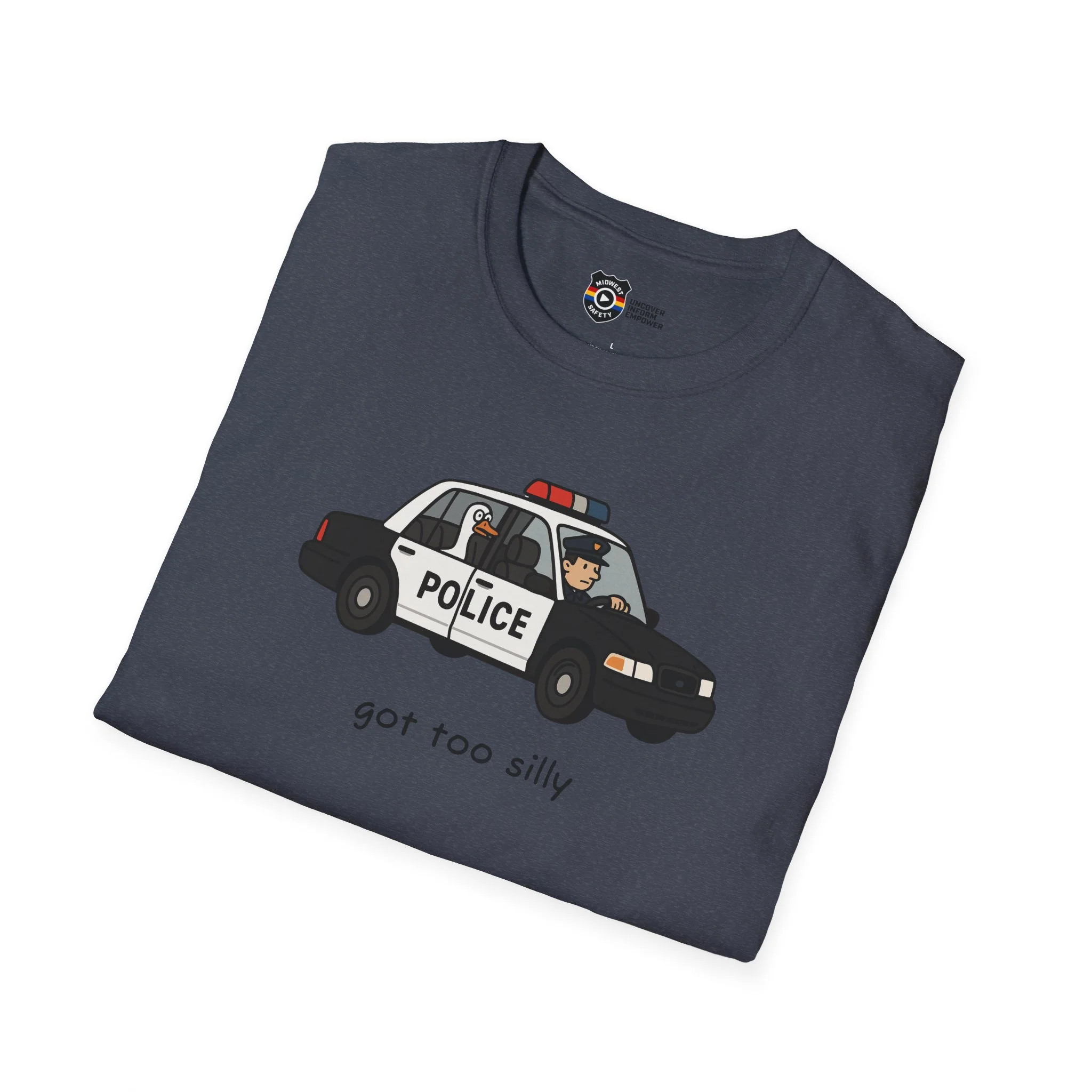 Unisex Softstyle Police Silly T-Shirt - Fun & Quirky Graphic Tee Alternate - Image 38