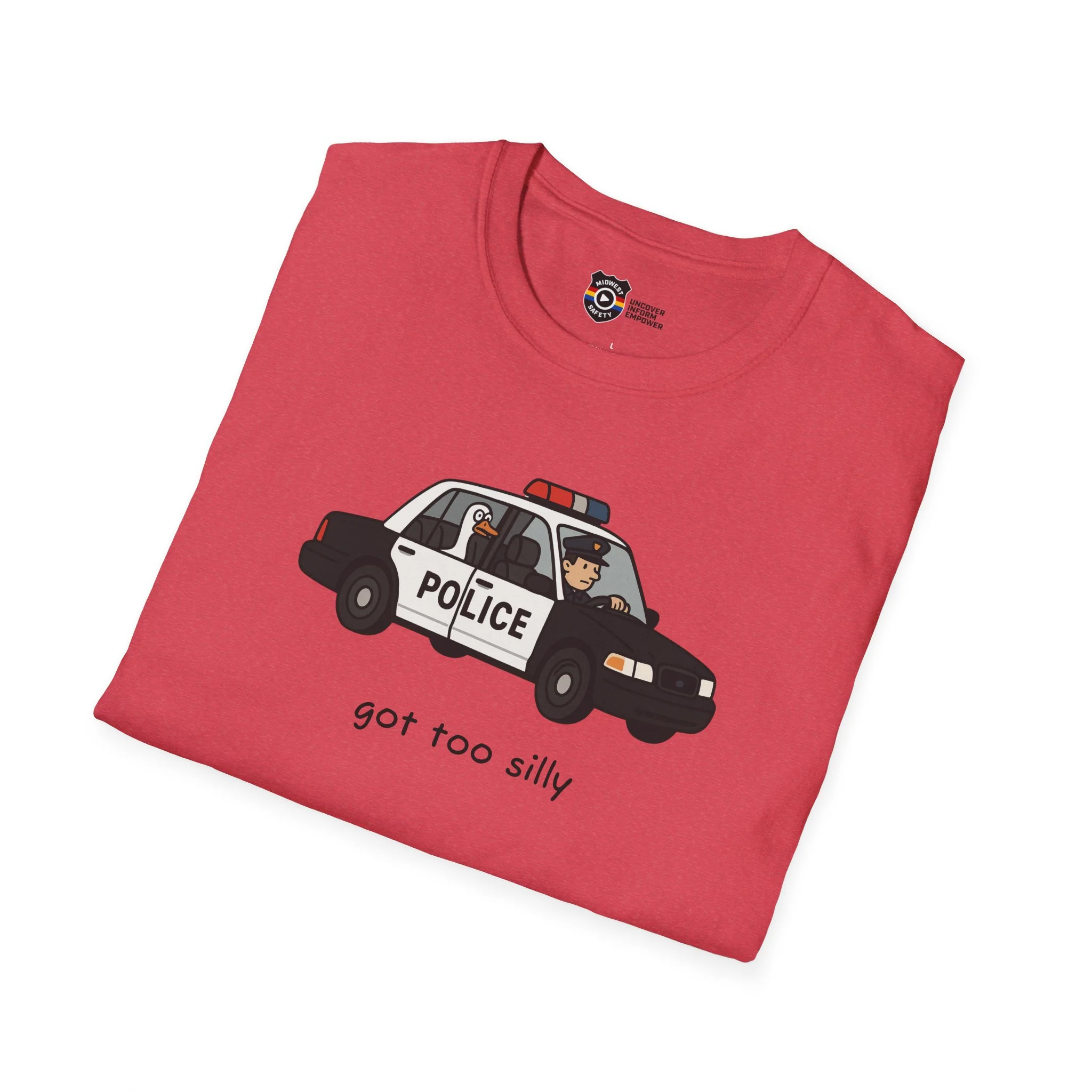 Unisex Softstyle Police Silly T-Shirt - Fun & Quirky Graphic Tee Alternate - Image 42