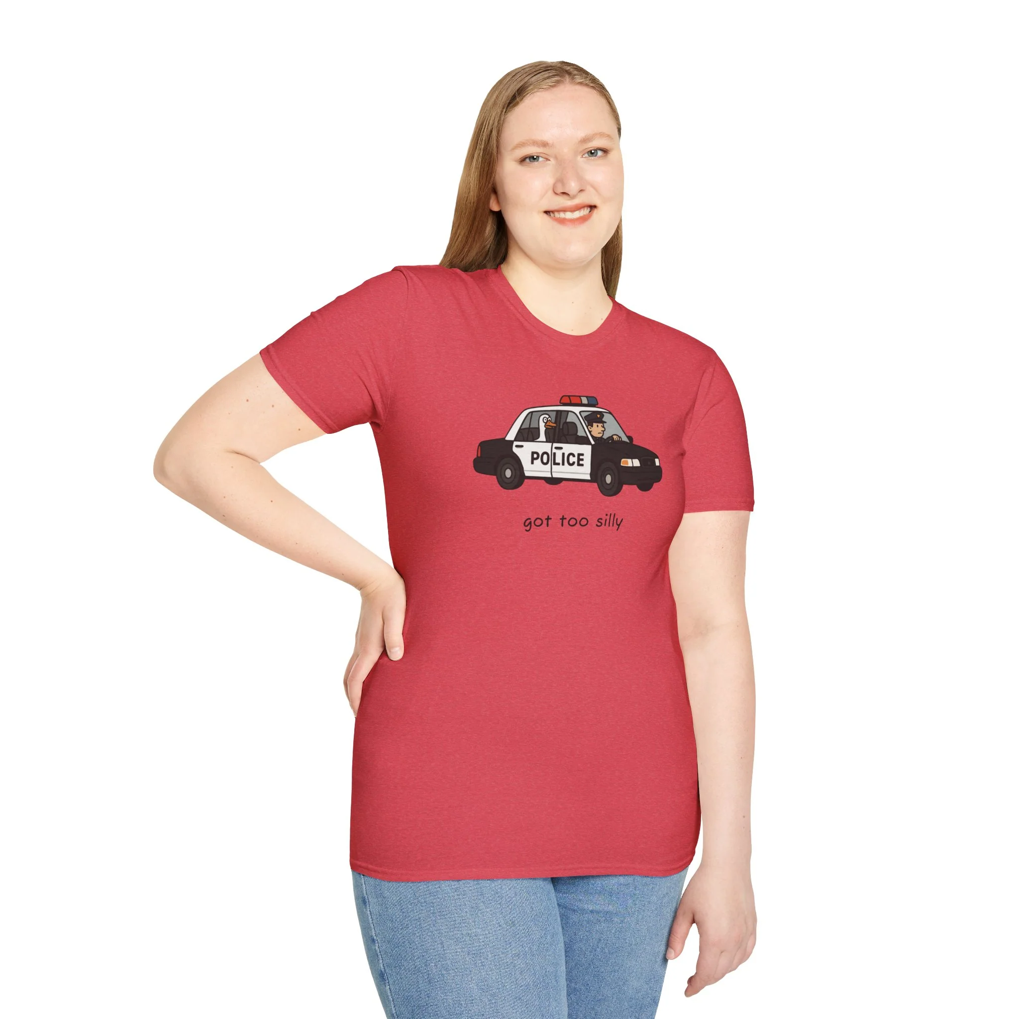 Unisex Softstyle Police Silly T-Shirt - Fun & Quirky Graphic Tee Alternate - Image 44